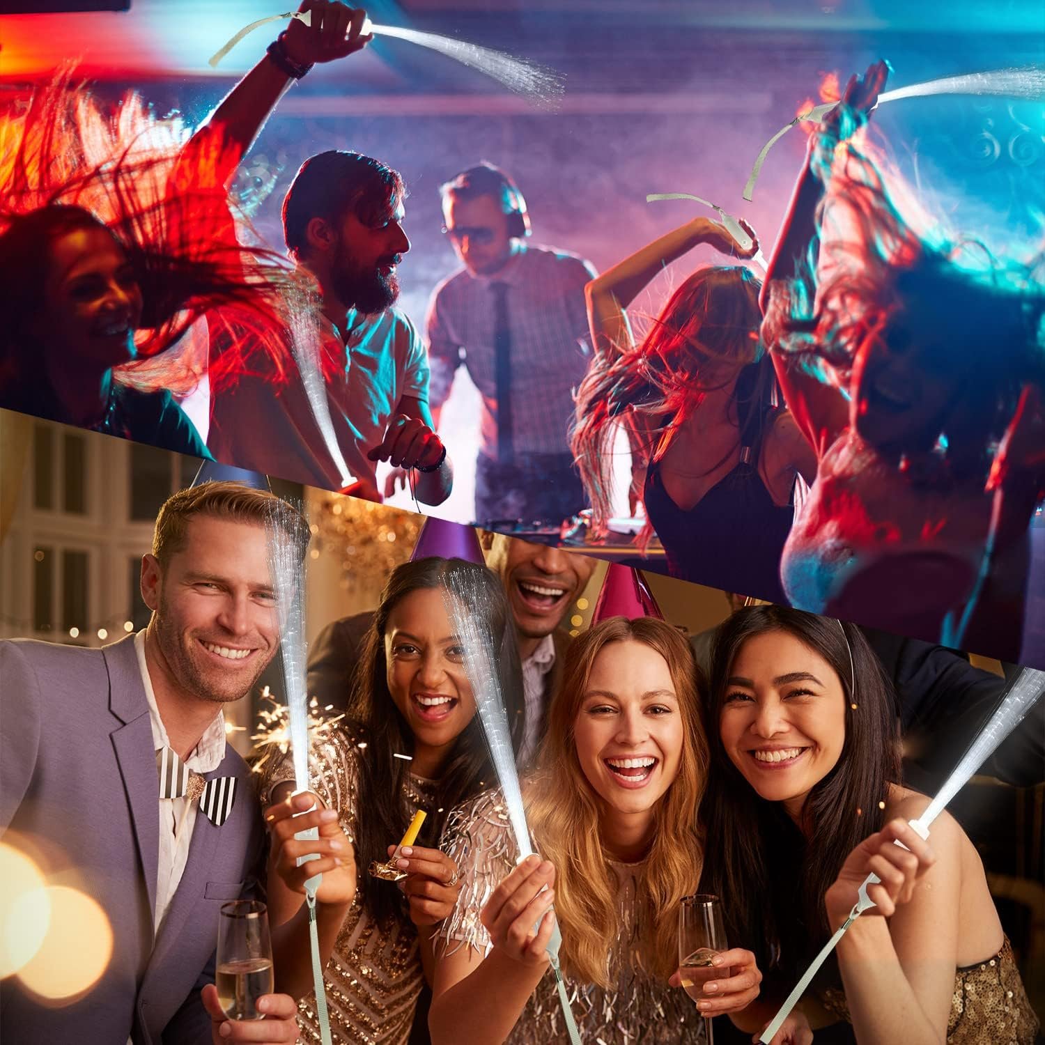 Wholesale 12pcs 3 Flashing Modes Glow in the Dark White Fiber Optic Glow Sticks Wands Party Favors Supplier Wholesale 12pcs 3 Flashing Modes Glow in the Dark White Fiber Optic Glow Sticks Wands Party Favors Supplier