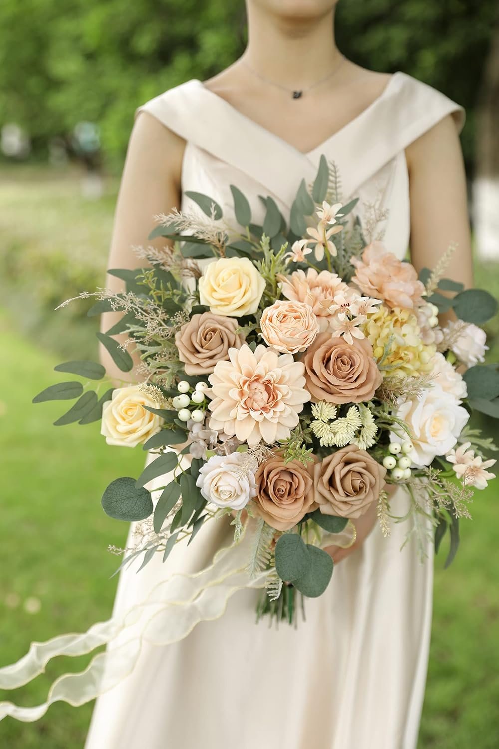 Wholesale Artificial Silk Flowers Fake Rose Combo Box Set DIY Wedding Bouquets Centerpieces Home Decor Nude Color Supplier