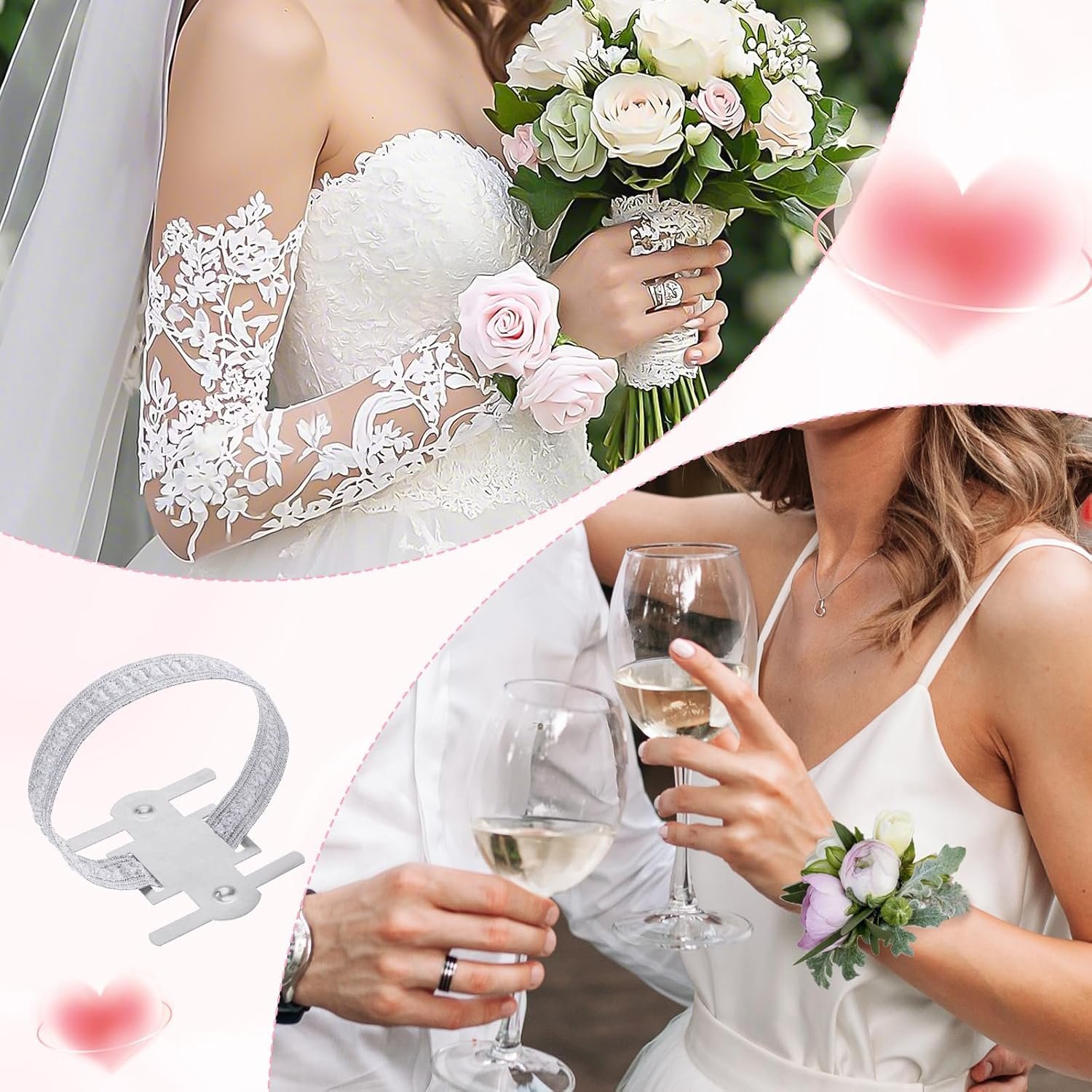 Wholesale 14 PCS Elastic Silver Wrist Corsage Bands Wedding Prom Flowers DIY Bridesmaid Accessories Supplier Wholesale 14 PCS Elastic Silver Wrist Corsage Bands Wedding Prom Flowers DIY Bridesmaid Accessories Supplier