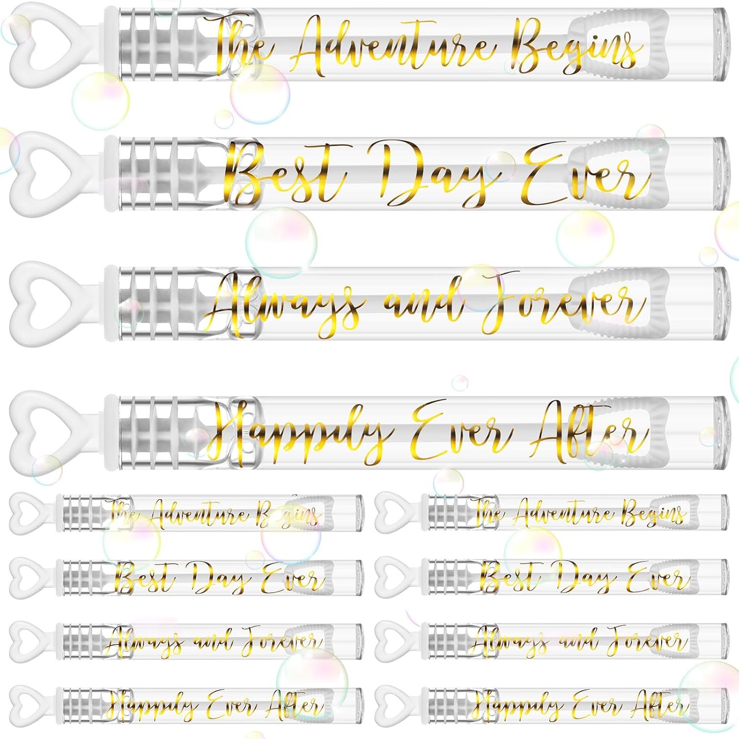 120 Count Wedding Mini Bubble for a Wedding Wands Bulk Heart Bubble Wand for Guests Send Off Adults Party Supplies Valentine Anniversaries Celebration (Love Forever)