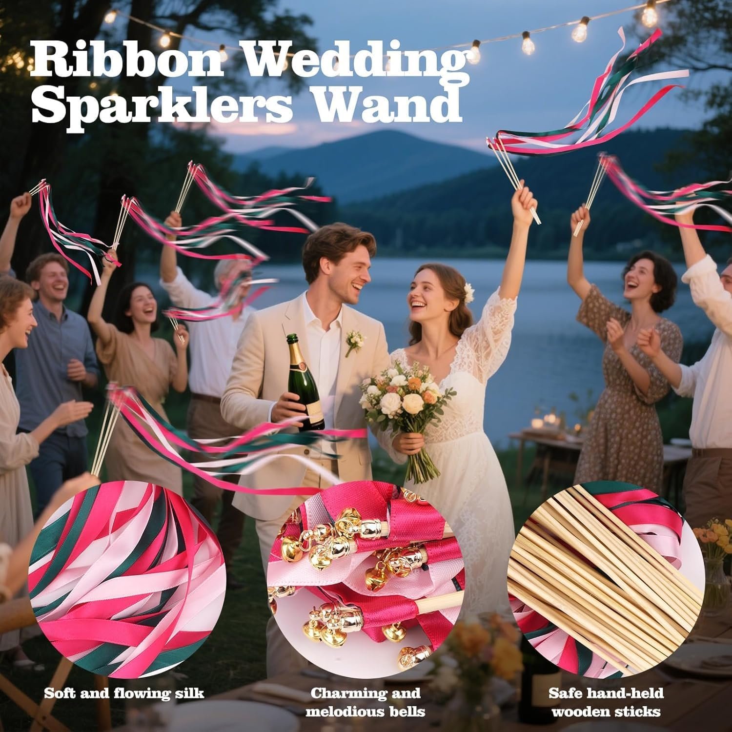 Wholesale 100PCS 12-Inch Fairy Wedding Wands with Labels Send-Off Accessories for Weddings Farewells Graduations Supplier