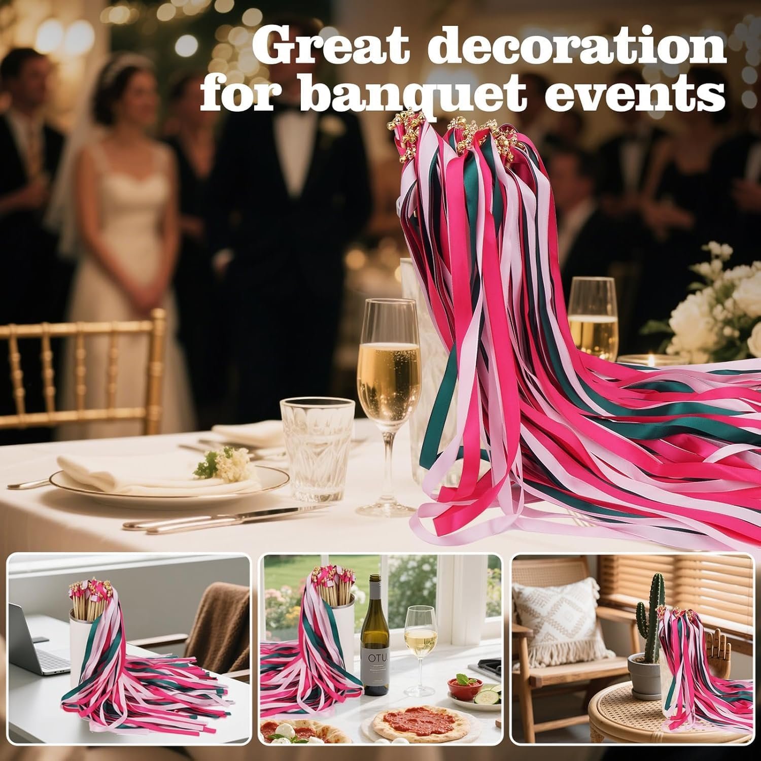 Wholesale 100PCS 12-Inch Fairy Wedding Wands with Labels Send-Off Accessories for Weddings Farewells Graduations Supplier