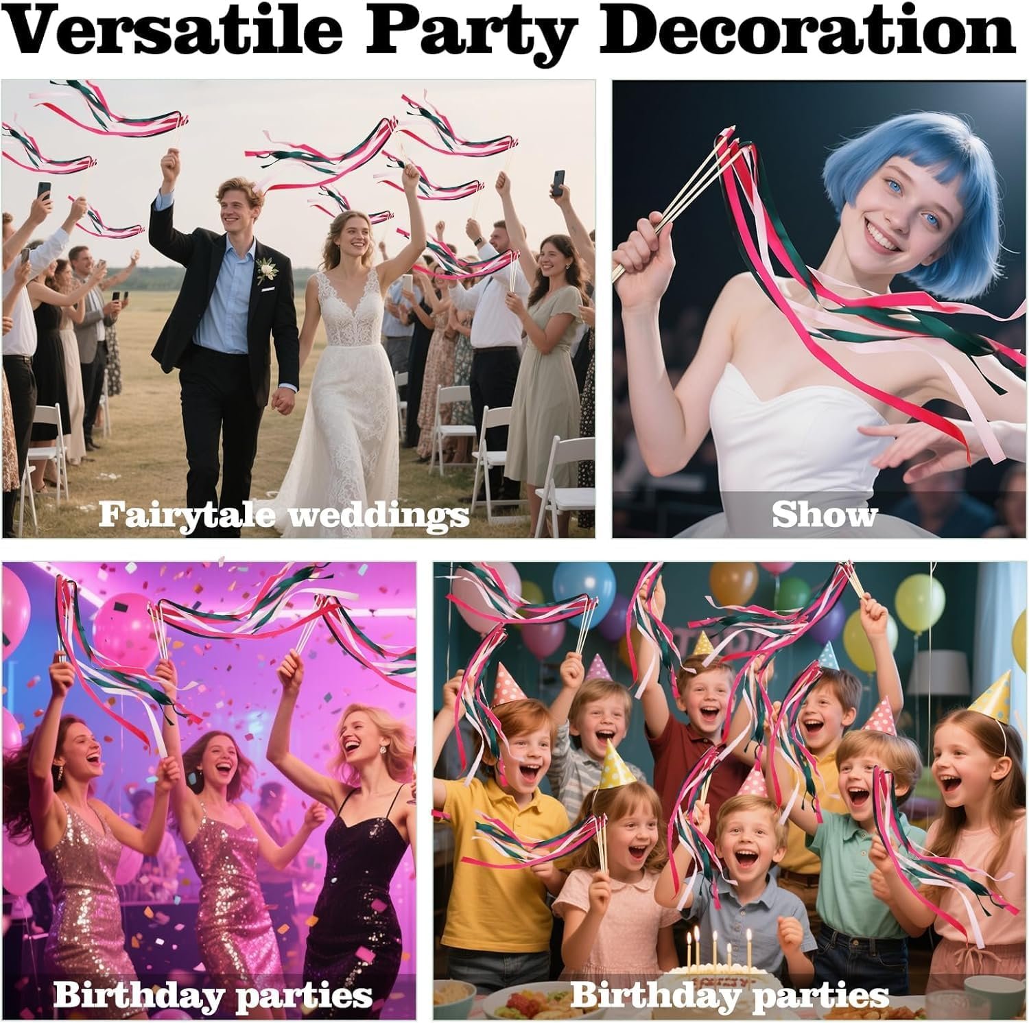 Wholesale 100PCS 12-Inch Fairy Wedding Wands with Labels Send-Off Accessories for Weddings Farewells Graduations Supplier