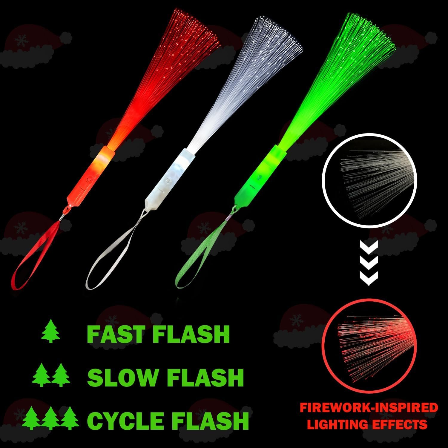Wholesale Valentine's Light Up Fiber Optic Wands 12 Pack Red White Green Glow Sticks Party Favors for Kids Toddlers Non-Candy Stocking Stuffers Supplier Wholesale Valentine's Light Up Fiber Optic Wands 12 Pack Red White Green Glow Sticks Party Favors for Kids Toddlers Non-Candy Stocking Stuffers Supplier