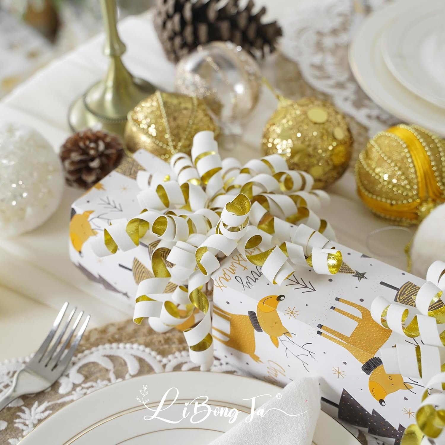 Wholesale 6 Inch x 12 Counts White Velvet Ribbon Bows Golden Back Curly Self Adhesive for Gift Wrapping Wedding Baby Shower Valentine Presents Baskets Wine Bottles Treat Bags Supplier