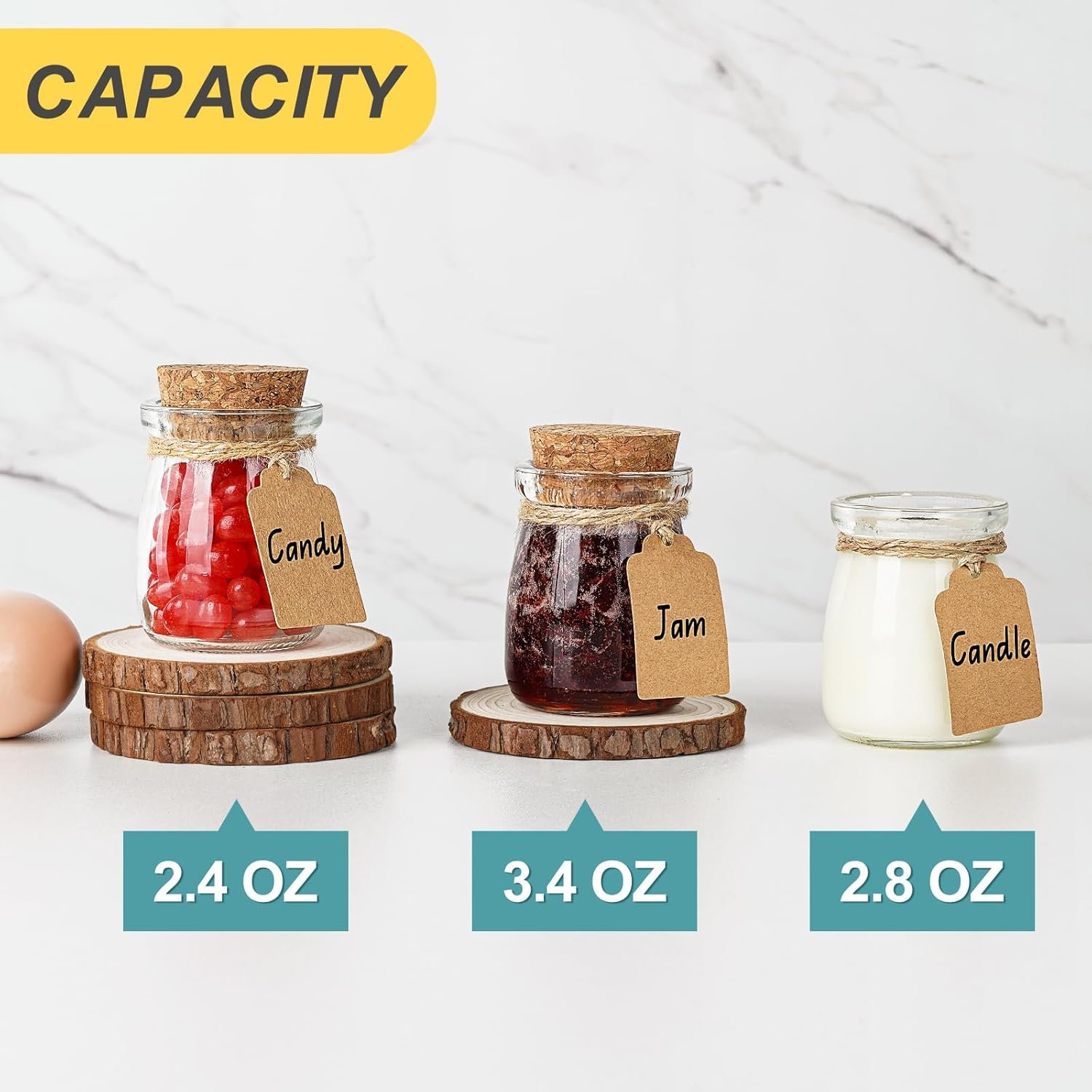 Wholesale 40 Pack 3.4 oz Glass Favor Jars with Cork Lids Small Bottles for Wedding Baby Shower Party Candy Gifts Bonus Twine Labels Supplier Wholesale 40 Pack 3.4 oz Glass Favor Jars with Cork Lids Small Bottles for Wedding Baby Shower Party Candy Gifts Bonus Twine Labels Supplier