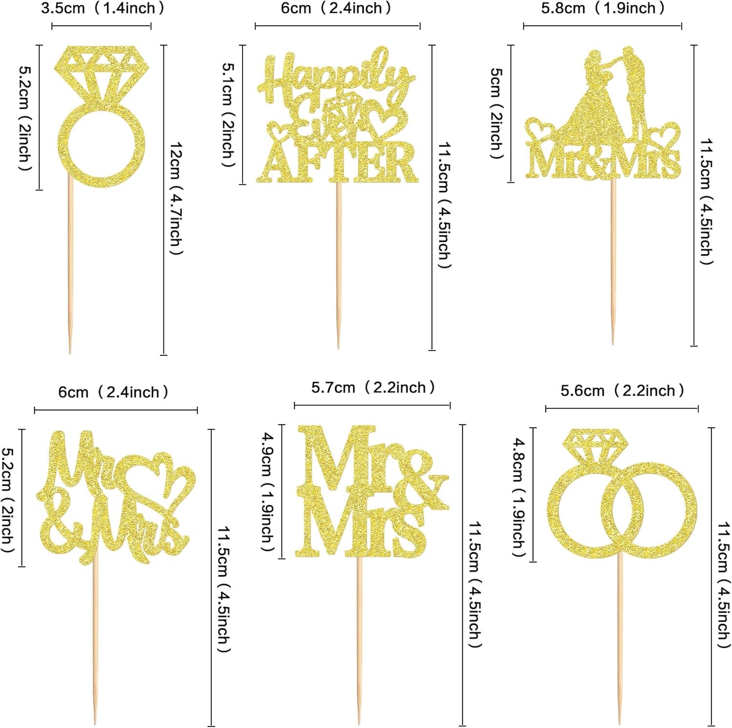 Wholesale 24 PCS Mr & Mrs Cupcake Toppers Wedding Engagement Party Picks Bridal Shower Anniversary Cake Decorations Supplier