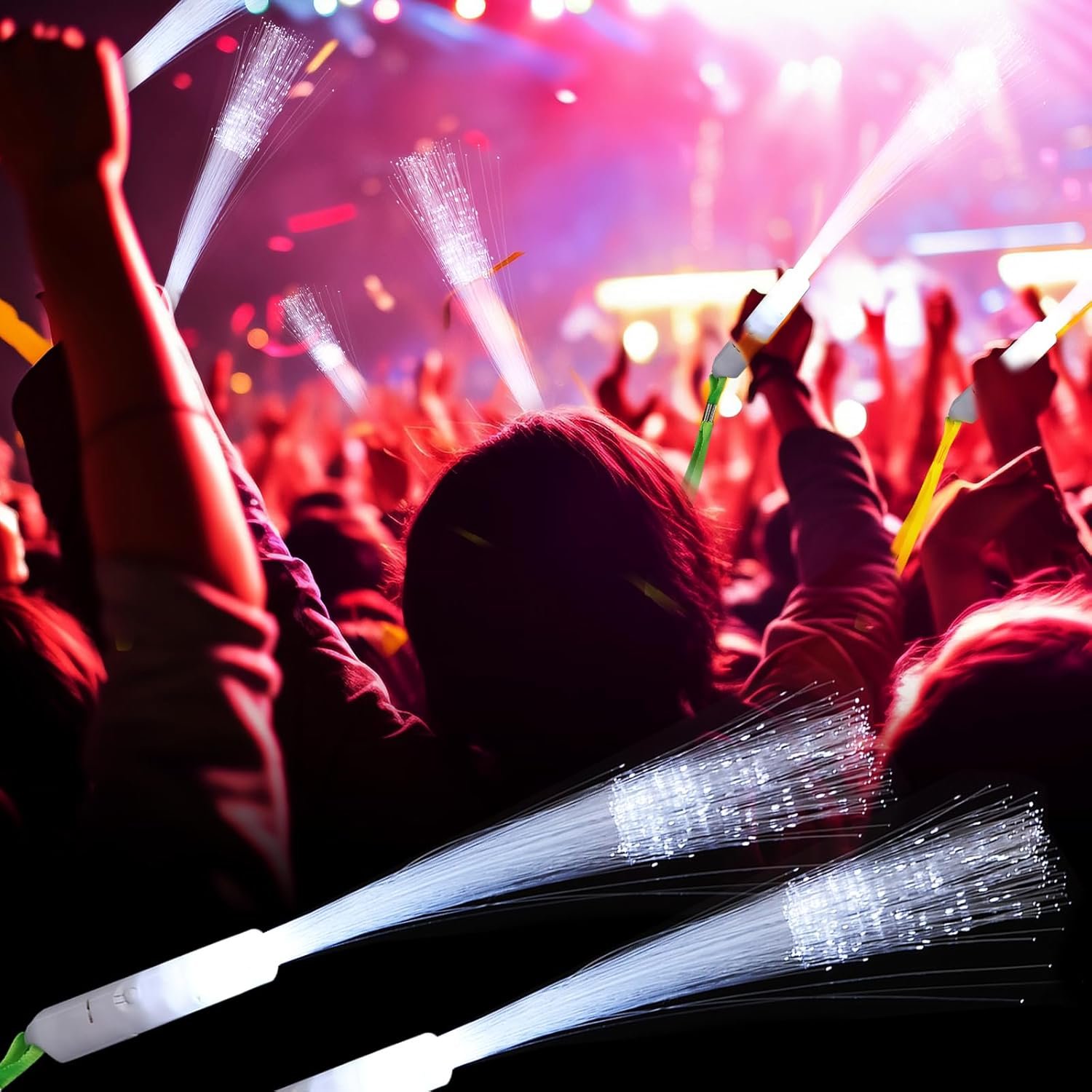 Wholesale 50 Pack LED Fiber Optic Glow Wands Sparklers Fireworks 3 Light Modes White for Wedding Send Off Bridal Shower Dance Floor Bar Party Props Supplier Wholesale 50 Pack LED Fiber Optic Glow Wands Sparklers Fireworks 3 Light Modes White for Wedding Send Off Bridal Shower Dance Floor Bar Party Props Supplier