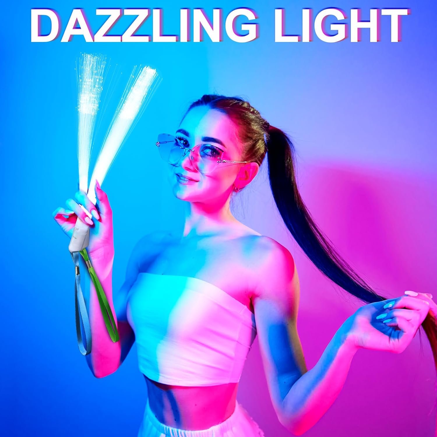 Wholesale 50 Pack LED Fiber Optic Glow Wands Sparklers Fireworks 3 Light Modes White for Wedding Send Off Bridal Shower Dance Floor Bar Party Props Supplier Wholesale 50 Pack LED Fiber Optic Glow Wands Sparklers Fireworks 3 Light Modes White for Wedding Send Off Bridal Shower Dance Floor Bar Party Props Supplier