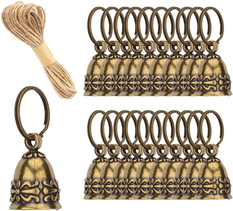 20pcs Pure Copper Bells Handmade Small Bells for Crafts, Wind Chimes for Home, Door Bells or Decoration Bells for Wedding Decorations, Christmas Decorations