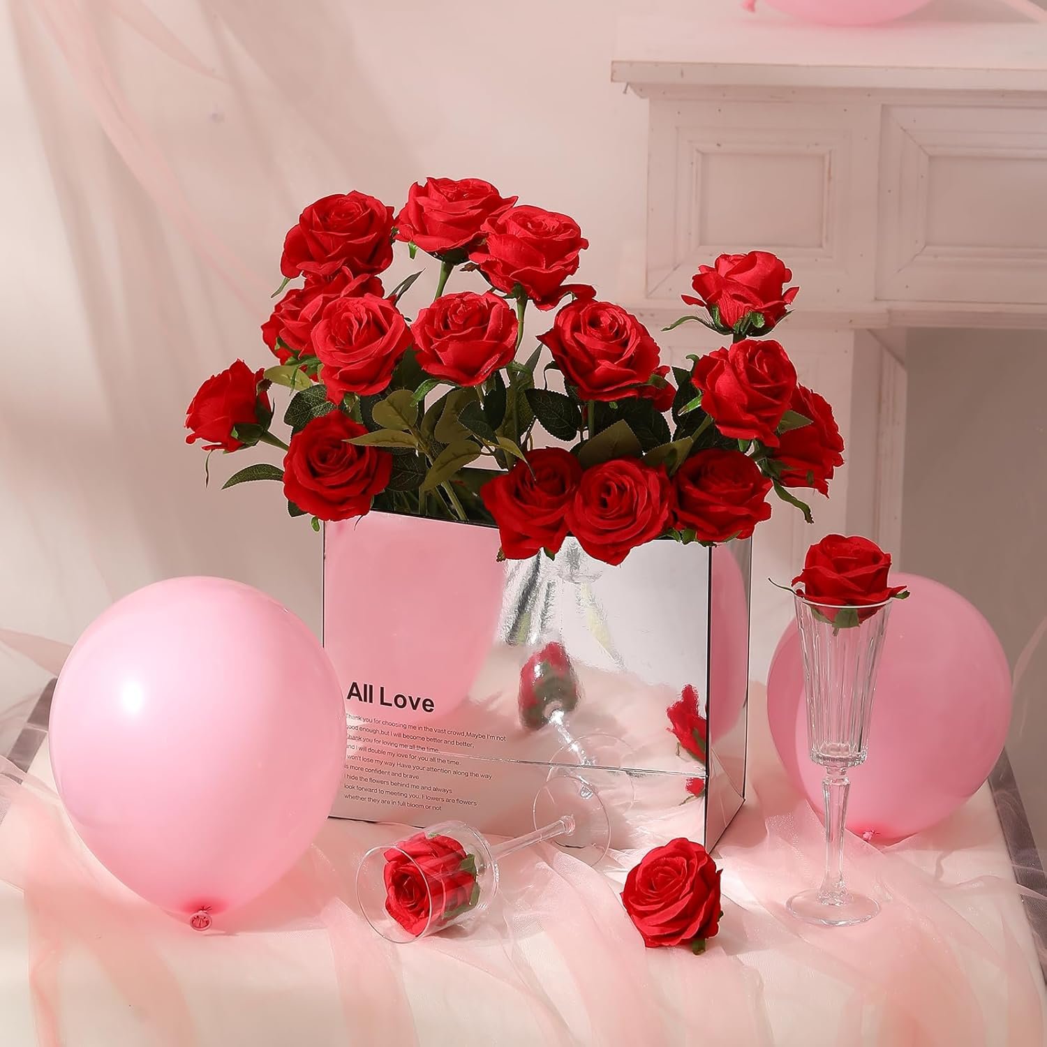 Wholesale 12PCS Realistic Silk Long Stem Artificial Red Roses Bouquet for Wedding Centerpieces Home Decor Parties Valentines Supplier