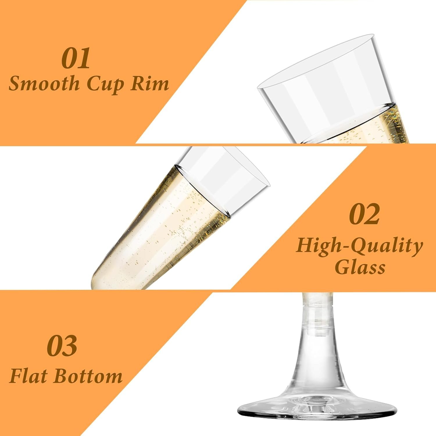 Wholesale 40 Pack 5.5 Oz Clear Disposable Plastic Champagne Flutes Glasses for Weddings Parties Events Supplier