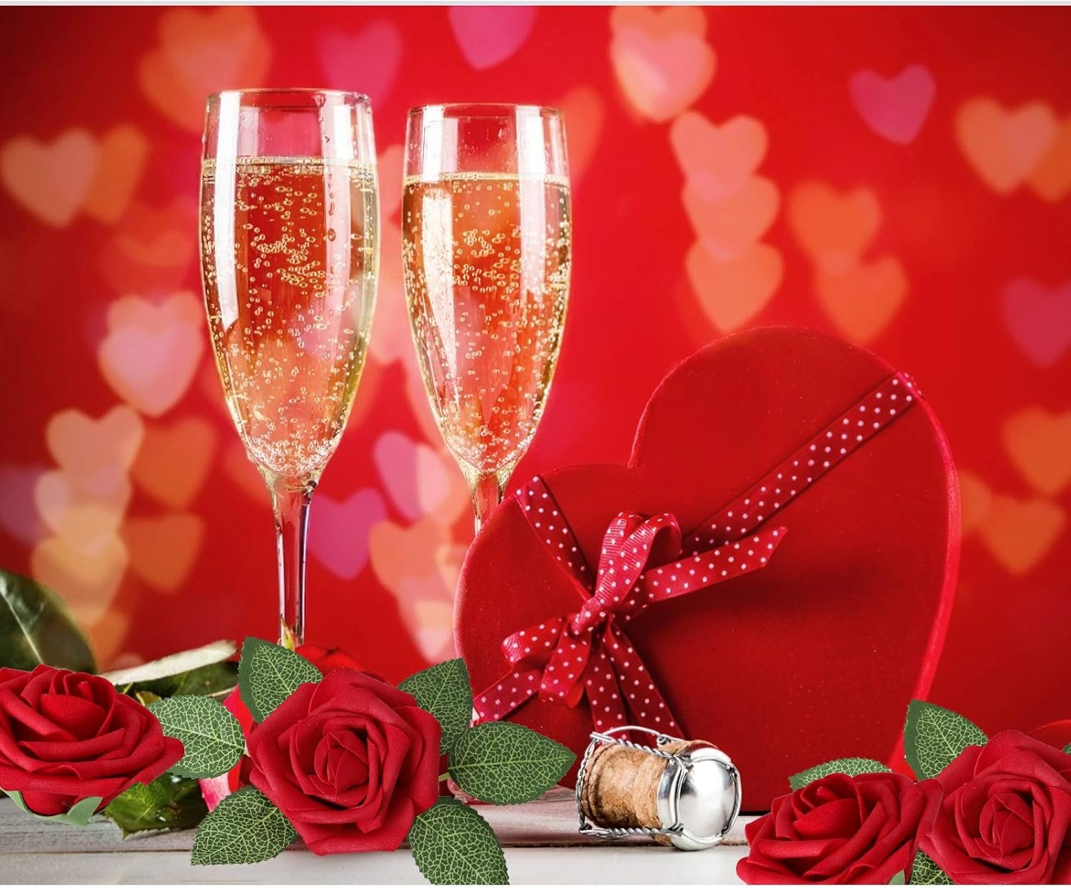 Wholesale Artificial Dark Red Roses 25pcs Realistic Fake Roses with Stems for DIY Wedding Bouquets Centerpieces Arrangements Party Baby Shower Valentines Day Christmas Tree Decorations Supplier