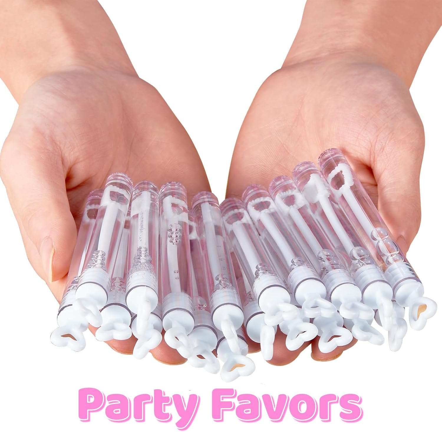 Wholesale 105 Pcs Mini White Heart Bubble Wands Party Favors for Weddings Anniversaries Valentine's Day Celebrations Engagements Supplier
