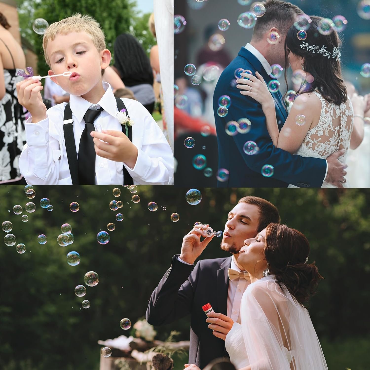 Wholesale 105 Pcs Mini White Heart Bubble Wands Party Favors for Weddings Anniversaries Valentine's Day Celebrations Engagements Supplier