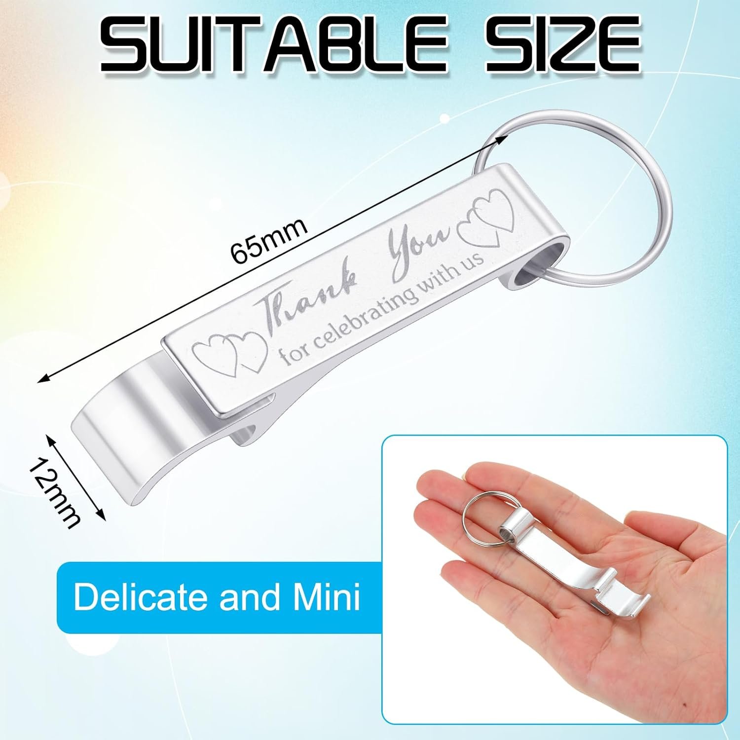 Wholesale 100 Pcs Personalized Aluminum Bottle Opener Keychain Bulk Thank You Wedding Favors Engraved Gifts for Guests Birthday Party Graduation Souvenirs Silver Supplier Wholesale 100 Pcs Personalized Aluminum Bottle Opener Keychain Bulk Thank You Wedding Favors Engraved Gifts for Guests Birthday Party Graduation Souvenirs Silver Supplier