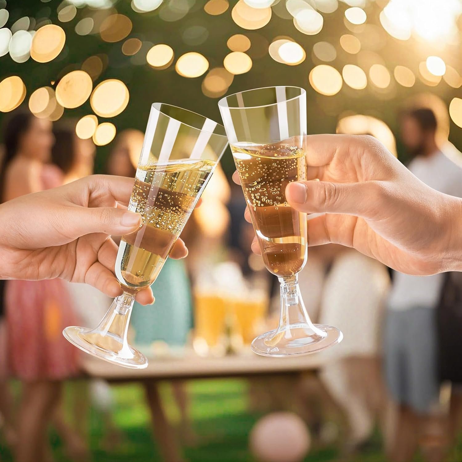 Wholesale 5.5 oz Plastic Champagne Flutes 40 Pack Disposable Clear Mimosa Glasses for Valentine's Day Weddings Buffets Supplier Wholesale 5.5 oz Plastic Champagne Flutes 40 Pack Disposable Clear Mimosa Glasses for Valentine's Day Weddings Buffets Supplier