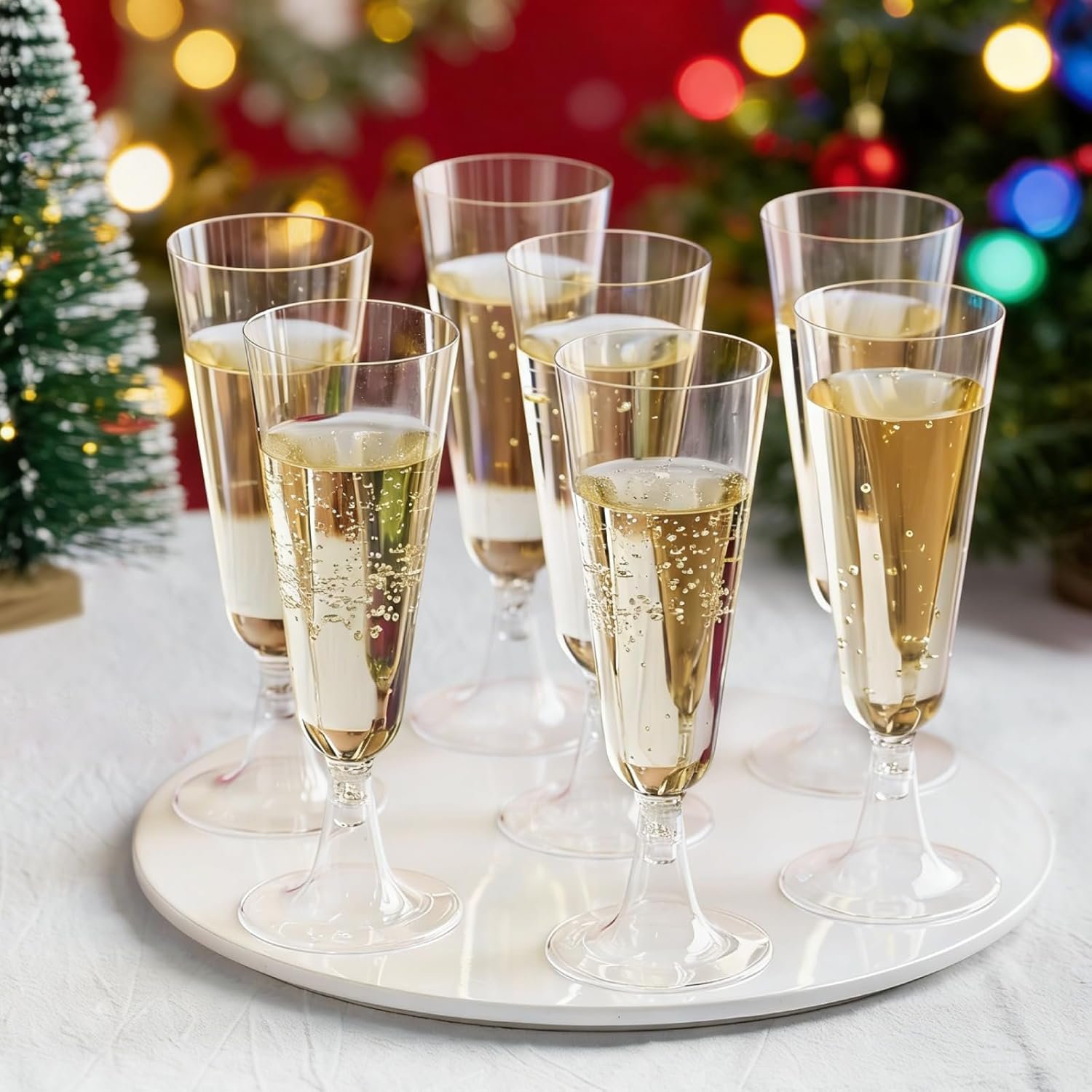 Wholesale 5.5 oz Plastic Champagne Flutes 40 Pack Disposable Clear Mimosa Glasses for Valentine's Day Weddings Buffets Supplier Wholesale 5.5 oz Plastic Champagne Flutes 40 Pack Disposable Clear Mimosa Glasses for Valentine's Day Weddings Buffets Supplier