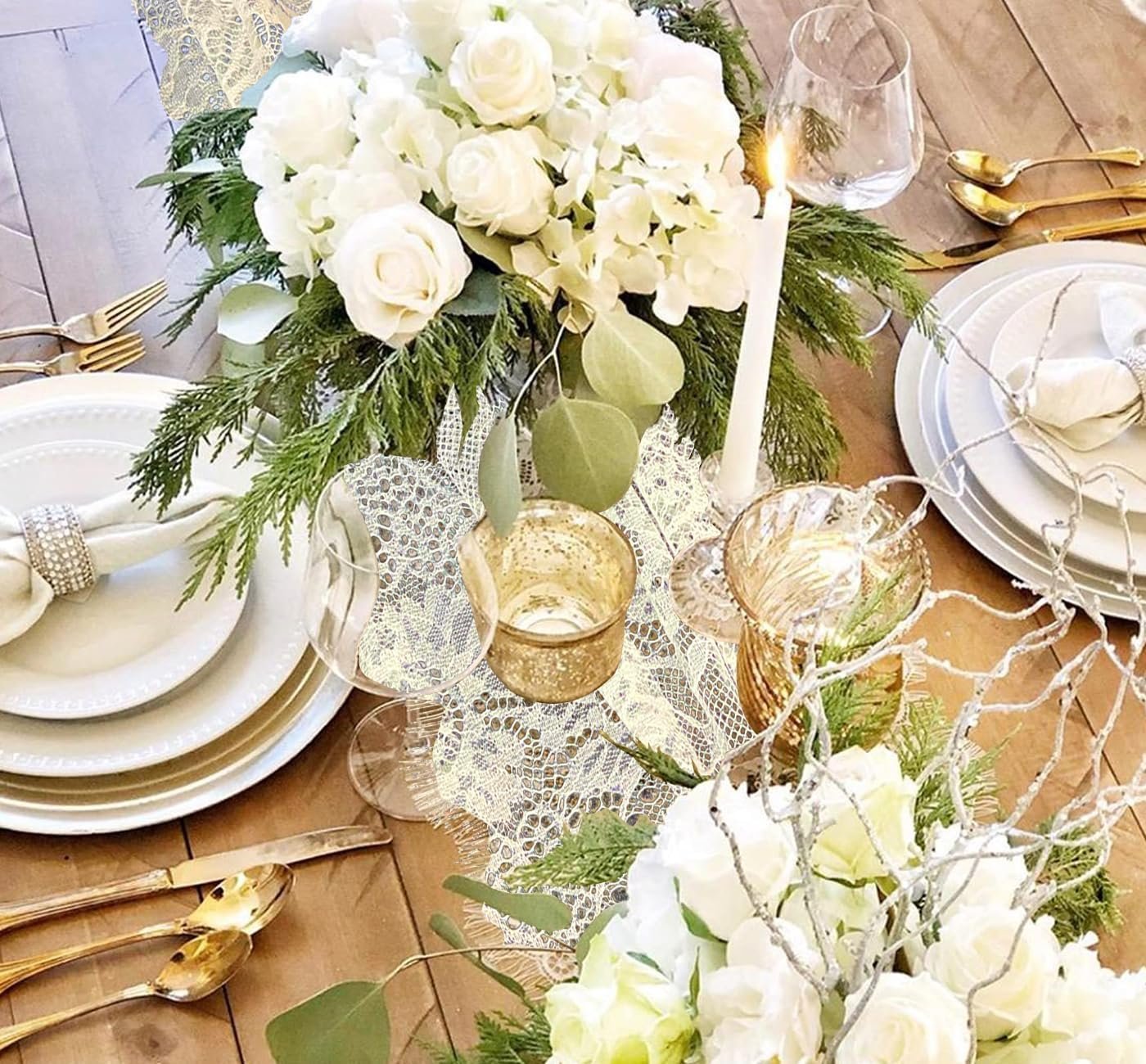 Wholesale 3 Pcs White Lace Embroidered Boho Table Runners 14 x 120 Inch for Wedding Party Bridal Shower Vintage Rustic Decorations Supplier Wholesale 3 Pcs White Lace Embroidered Boho Table Runners 14 x 120 Inch for Wedding Party Bridal Shower Vintage Rustic Decorations Supplier