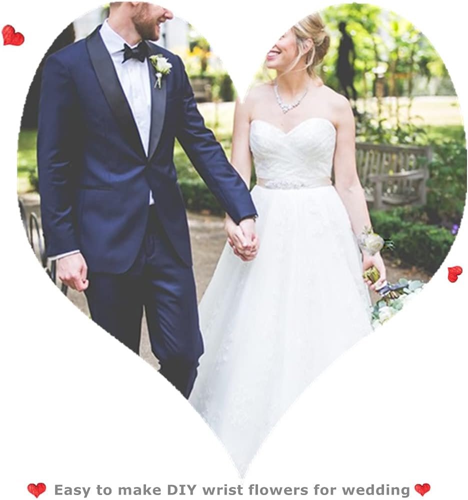 Wholesale Set of 10 Elastic Pearl Wrist Corsage Bands DIY Flower Hand Corsages Bracelets Accessories for Wedding Festival Beach Party Prom White Supplier