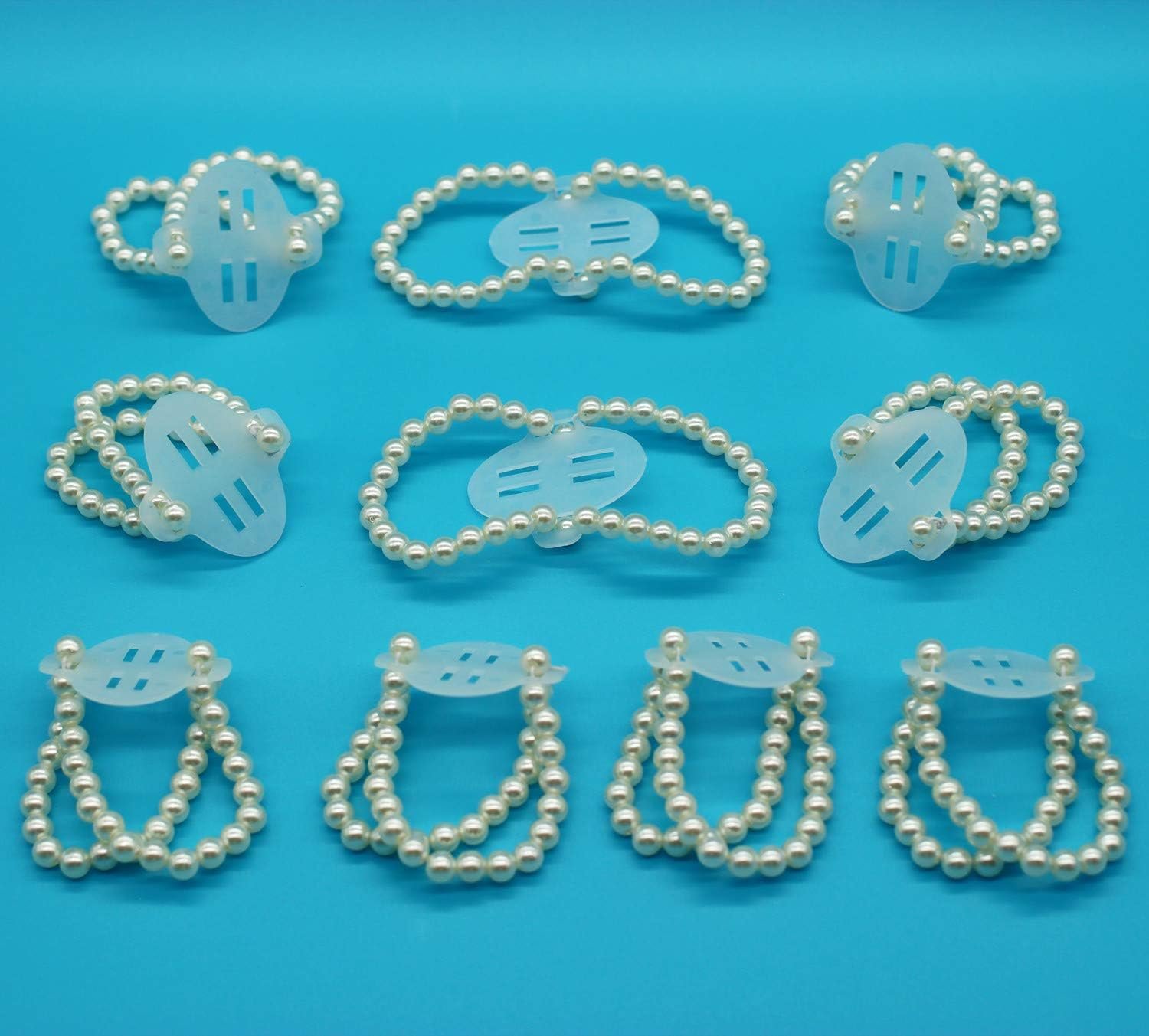 Wholesale Set of 10 Elastic Pearl Wrist Corsage Bands DIY Flower Hand Corsages Bracelets Accessories for Wedding Festival Beach Party Prom White Supplier