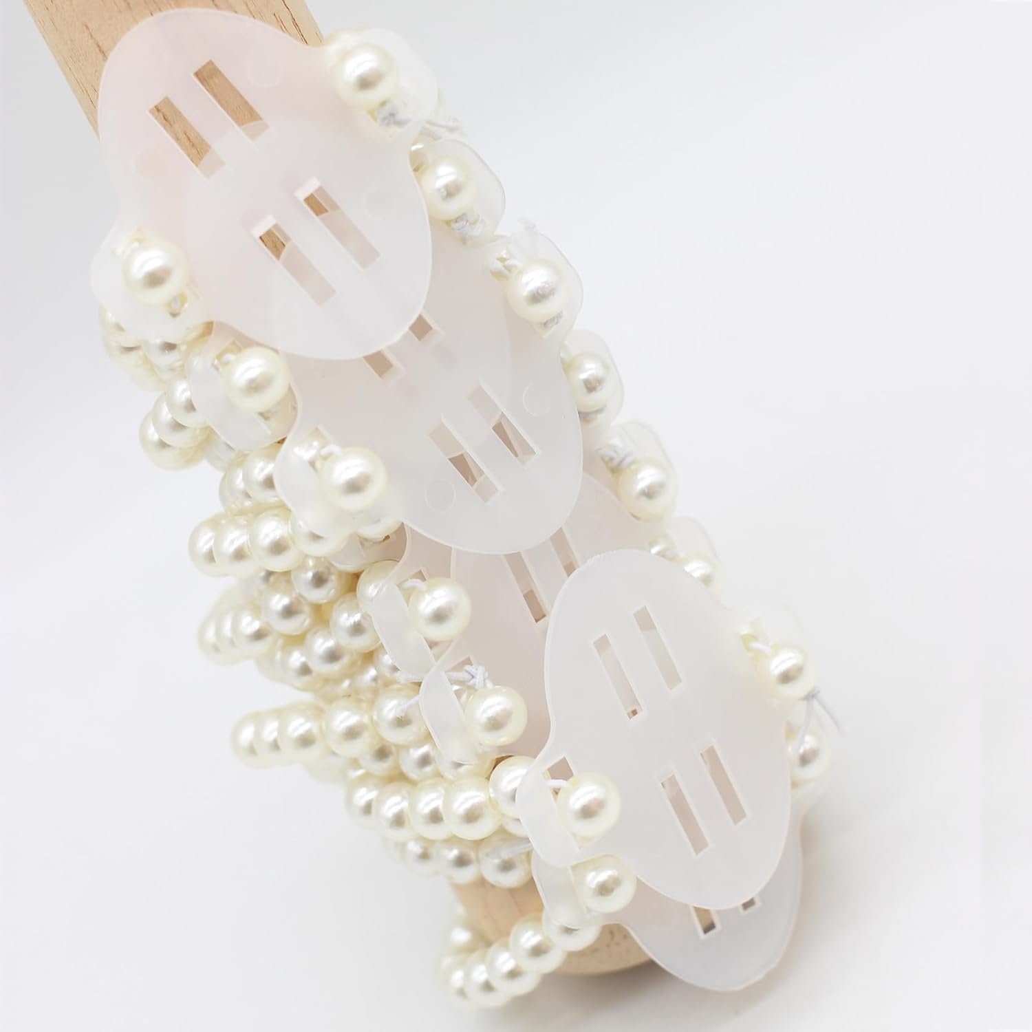 Wholesale Set of 10 Elastic Pearl Wrist Corsage Bands DIY Flower Hand Corsages Bracelets Accessories for Wedding Festival Beach Party Prom White Supplier