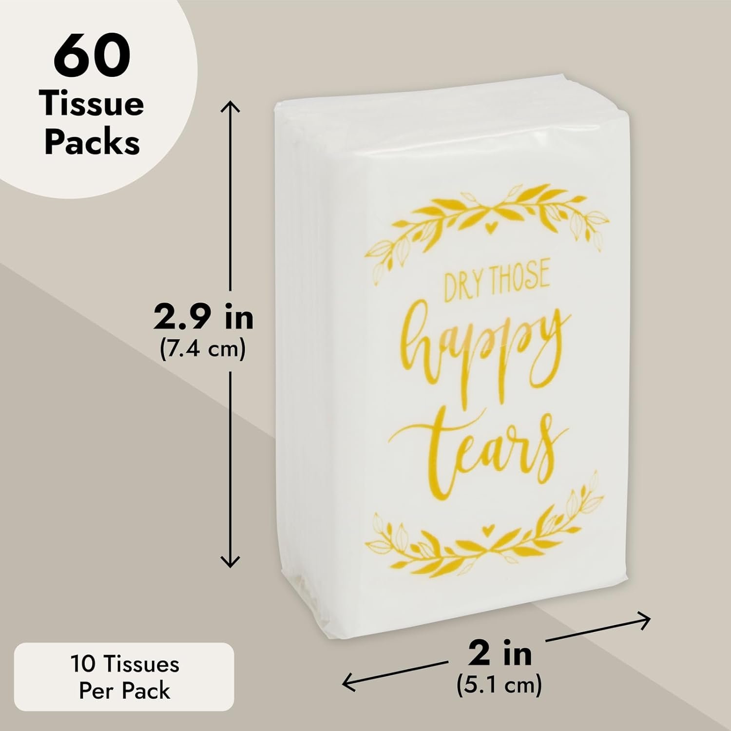 Wholesale 60-Pack Travel Tissue Packs - 10 Sheets 3-Ply White Pocket Tissues Fragrance-Free Soft Travel Size for Wedding Favors and Guest Thank You Gifts Supplier