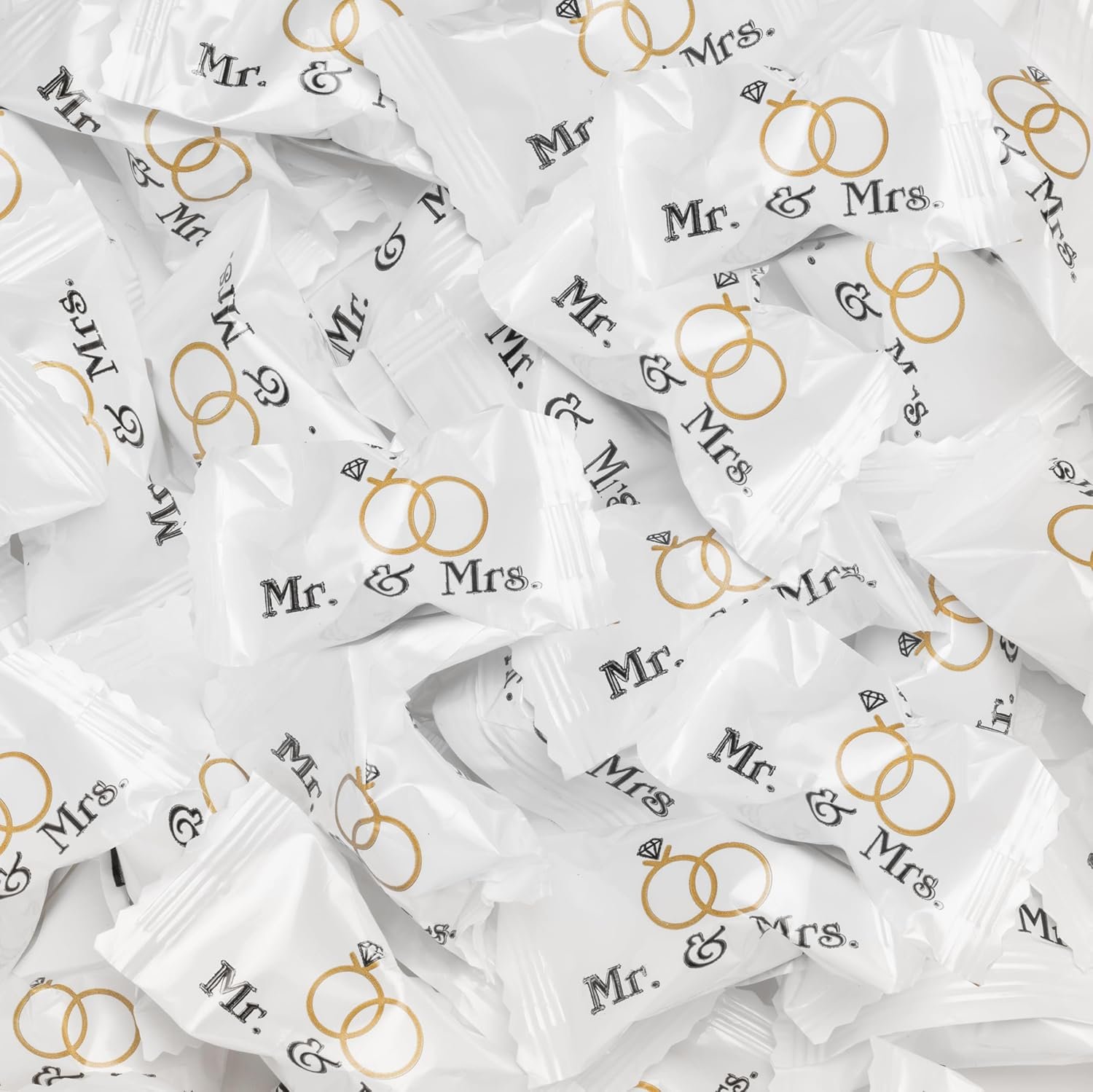 Wholesale Mr. and Mrs. Buttermints 13 oz Bag Approximately 100 Individually Wrapped Mints Wedding Favors Supplier Wholesale Mr. and Mrs. Buttermints 13 oz Bag Approximately 100 Individually Wrapped Mints Wedding Favors Supplier