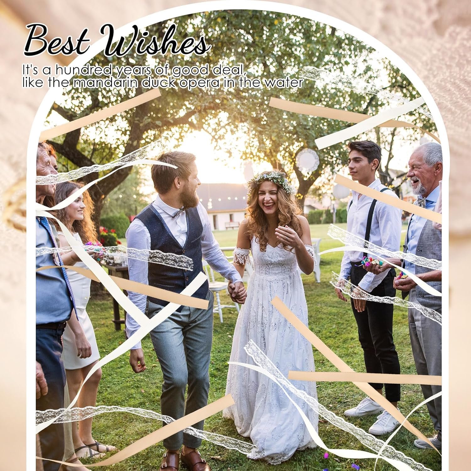 Wholesale 100 Pieces Ribbon Stick Wands with Lace Bells and Wedding Send Off Tags Gold Fairy Wand Streamers for Bridal Shower Parties Holiday Celebrations (Beige Light Brown) Supplier Wholesale 100 Pieces Ribbon Stick Wands with Lace Bells and Wedding Send Off Tags Gold Fairy Wand Streamers for Bridal Shower Parties Holiday Celebrations (Beige Light Brown) Supplier