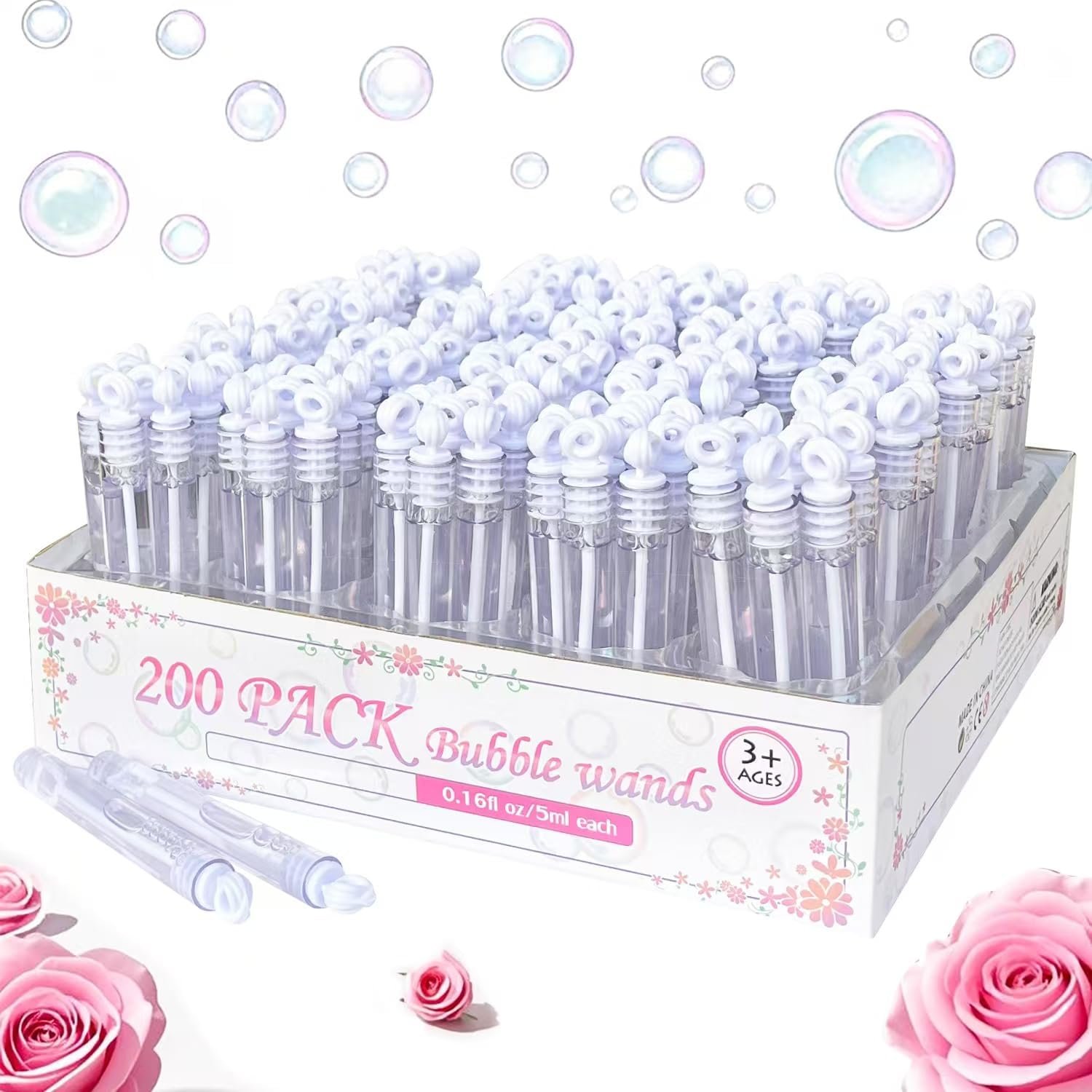 Wedding Bubbles 200 Count,Bubbles Party Favors,Suitable for Wedding Supplies, Anniversary, Valentine's Day Gifts, Celebrations