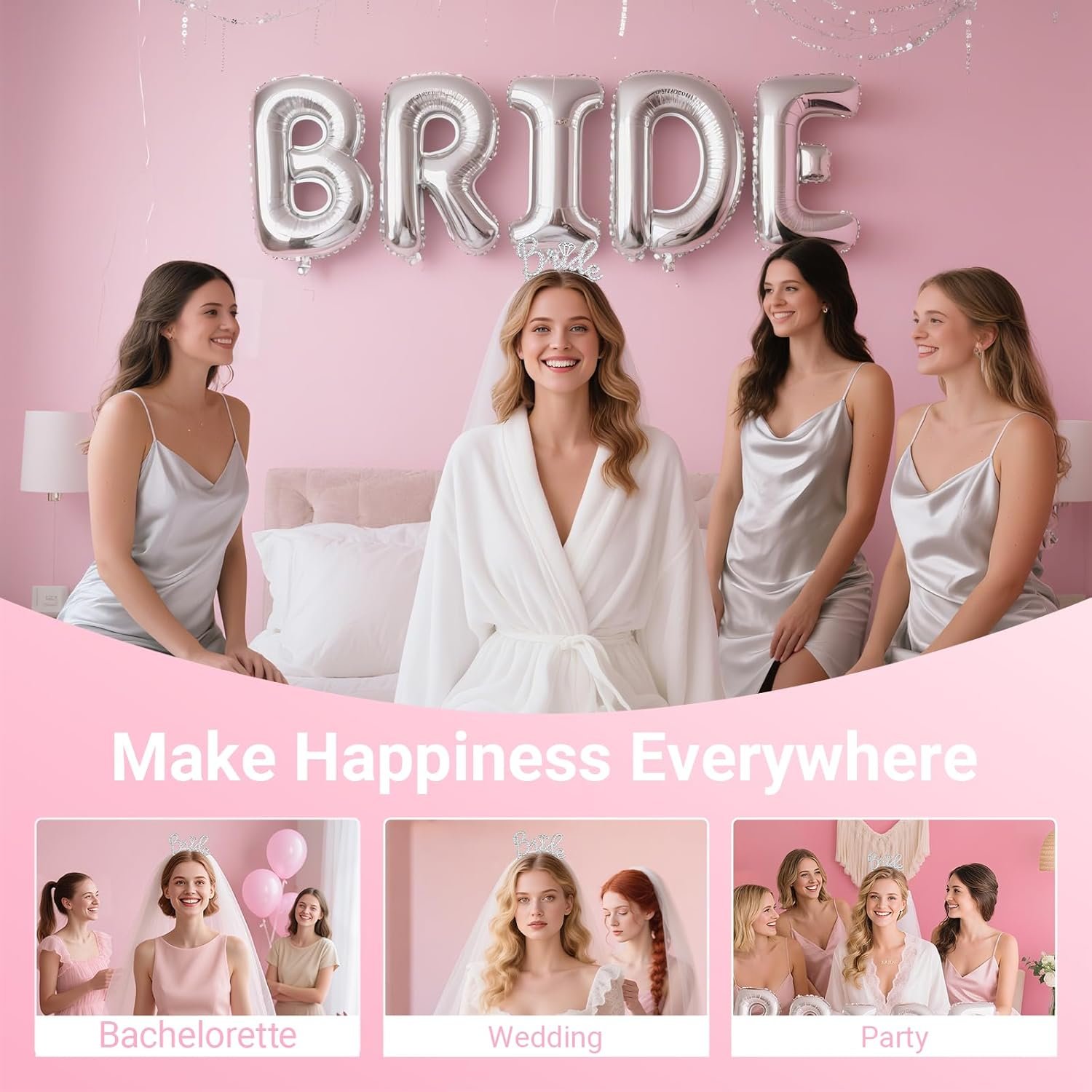 Wholesale 3Pcs Bride to Be Headband with Sash and Veil for Bachelorette Party Decorations Bridal Shower Accessories Gifts Favors in Silver Supplier Wholesale 3Pcs Bride to Be Headband with Sash and Veil for Bachelorette Party Decorations Bridal Shower Accessories Gifts Favors in Silver Supplier