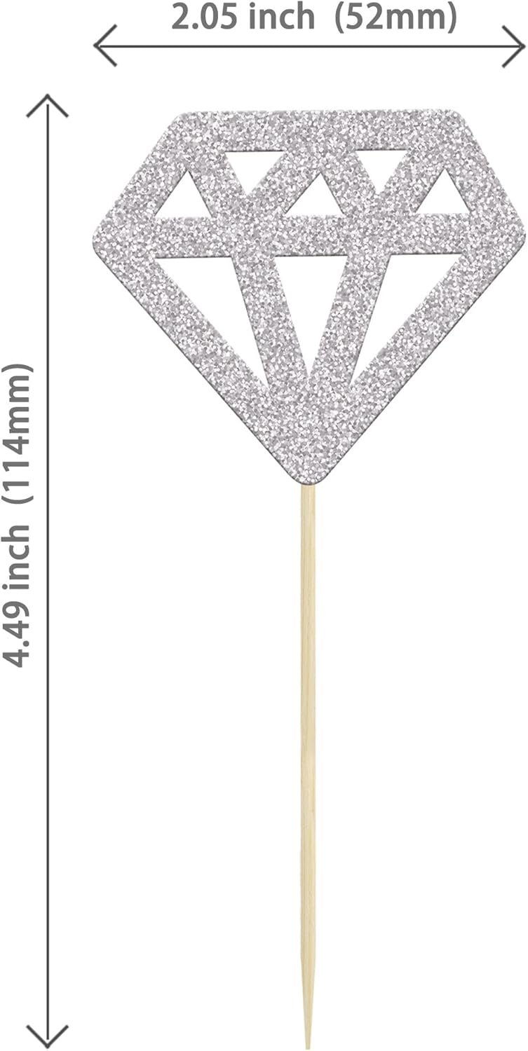 Wholesale 24Pcs Silver Glitter Diamond Wedding Ring Cupcake Toppers Picks for Marriage Engagement Anniversary Valentines Party Cake Decorations Supplier Wholesale 24Pcs Silver Glitter Diamond Wedding Ring Cupcake Toppers Picks for Marriage Engagement Anniversary Valentines Party Cake Decorations Supplier