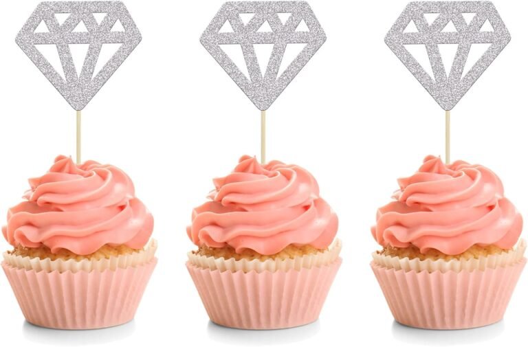 Wholesale 24Pcs Silver Glitter Diamond Wedding Ring Cupcake Toppers Picks for Marriage Engagement Anniversary Valentines Party Cake Decorations Supplier