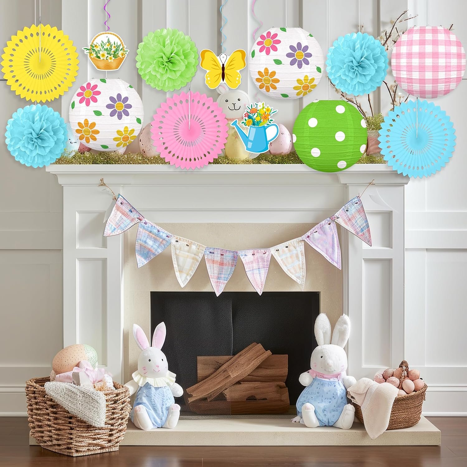 Wholesale 13PCS Spring Decor Paper Lanterns Fans Pom Poms Hanging Swirls Party Decorations for Home Office Classroom Birthday Outdoor Indoor Supplier Wholesale 13PCS Spring Decor Paper Lanterns Fans Pom Poms Hanging Swirls Party Decorations for Home Office Classroom Birthday Outdoor Indoor Supplier