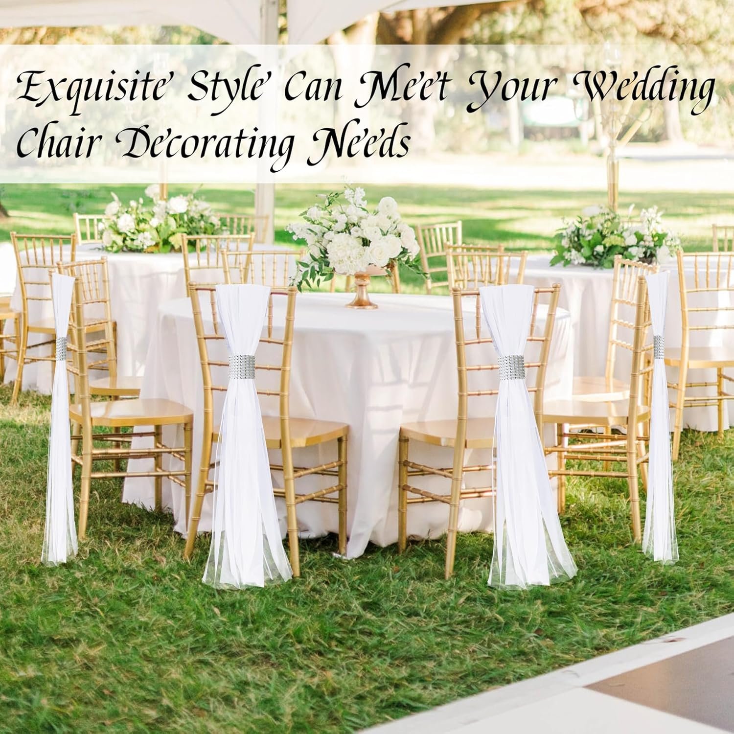 Wholesale 26 Sets Large Silver Tulle Pew Bows Wedding Aisle Chair Decorations Extended Church Pew Flowers Runner Supplier