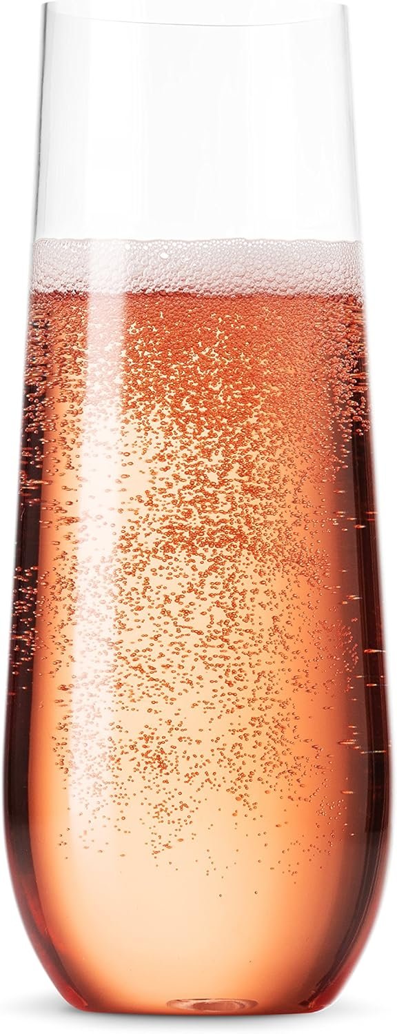 Wholesale 48 Pack 9 oz Disposable Stemless Clear Plastic Champagne Flutes Shatterproof Recyclable BPA-Free Toasting Glasses Supplier Wholesale 48 Pack 9 oz Disposable Stemless Clear Plastic Champagne Flutes Shatterproof Recyclable BPA-Free Toasting Glasses Supplier
