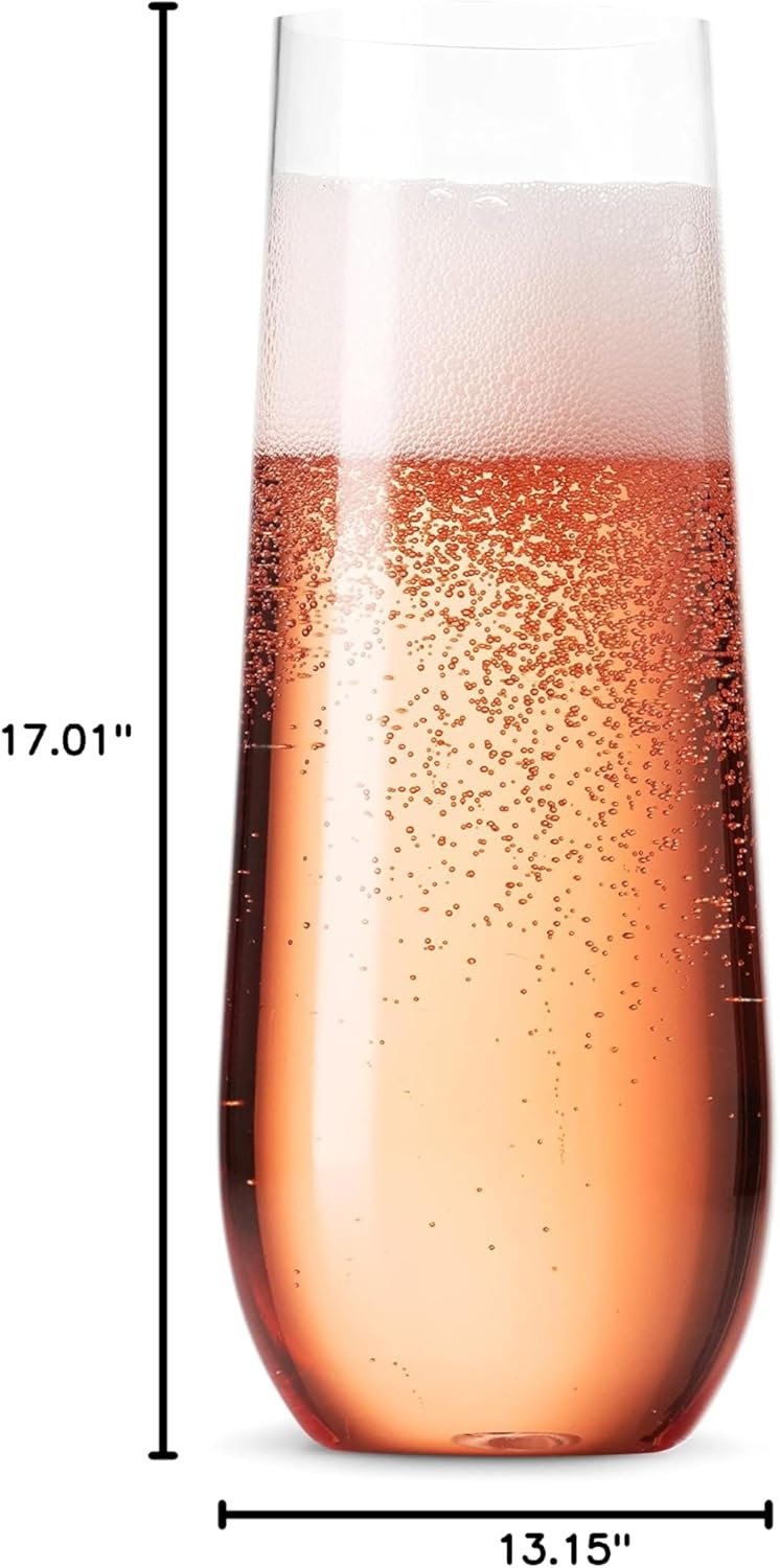 Wholesale 48 Pack 9 oz Disposable Stemless Clear Plastic Champagne Flutes Shatterproof Recyclable BPA-Free Toasting Glasses Supplier Wholesale 48 Pack 9 oz Disposable Stemless Clear Plastic Champagne Flutes Shatterproof Recyclable BPA-Free Toasting Glasses Supplier