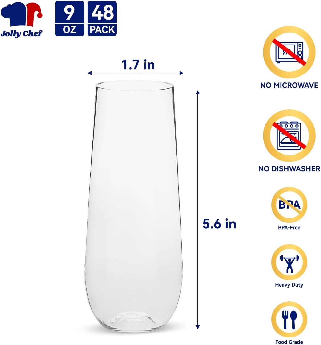 Wholesale 48 Pack 9 oz Stemless Plastic Champagne Flutes Crystal Clear Disposable Unbreakable Toasting Glasses for Wedding Birthday Party Thanksgiving Supplier Wholesale 48 Pack 9 oz Stemless Plastic Champagne Flutes Crystal Clear Disposable Unbreakable Toasting Glasses for Wedding Birthday Party Thanksgiving Supplier