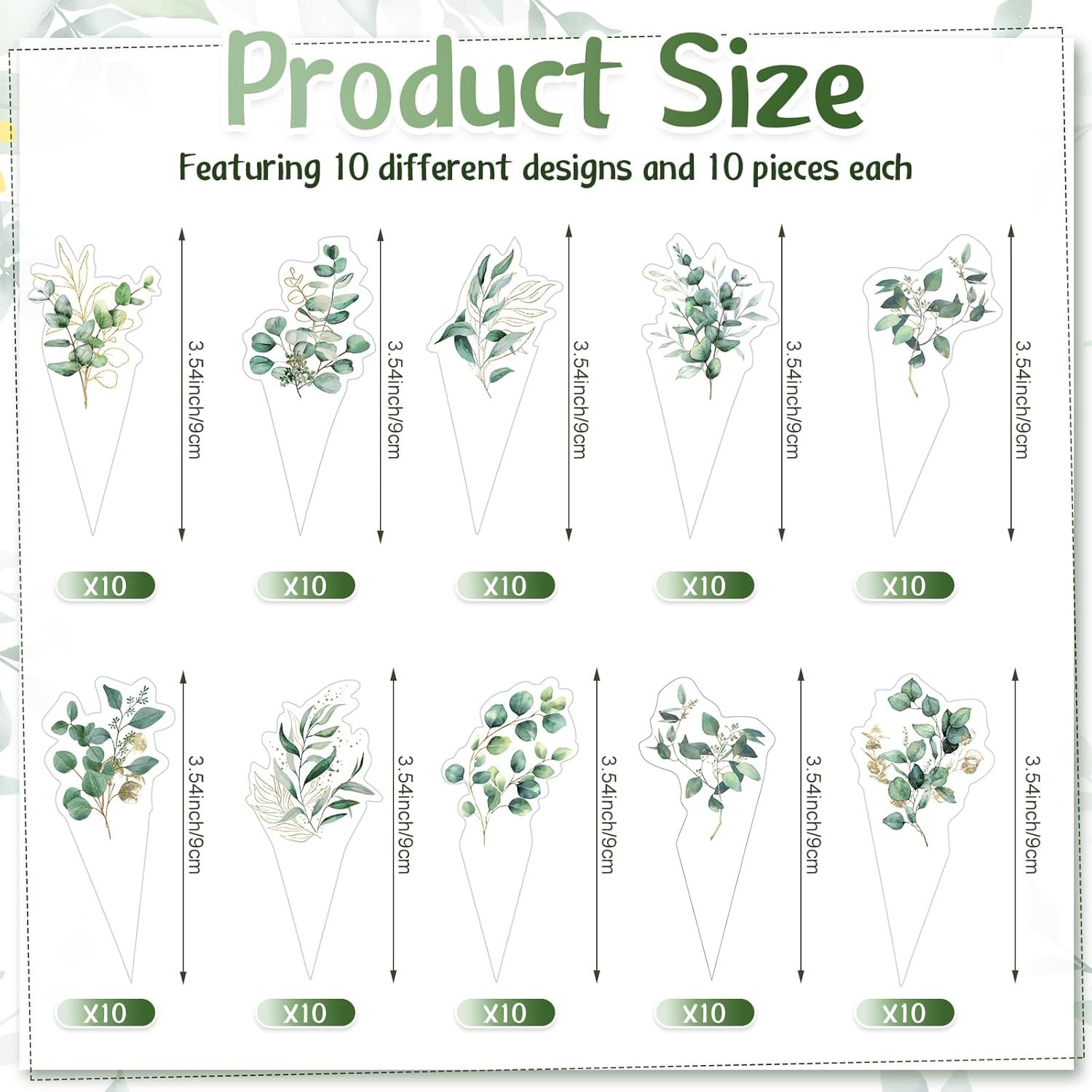 Wholesale 100 Pcs Leaves Paper Cupcake Toppers Picks Bulk Greenery Eucalyptus Cake Decorations for Baby Shower Wedding Bridal Shower Engagement Birthday Parties Supplier Wholesale 100 Pcs Leaves Paper Cupcake Toppers Picks Bulk Greenery Eucalyptus Cake Decorations for Baby Shower Wedding Bridal Shower Engagement Birthday Parties Supplier