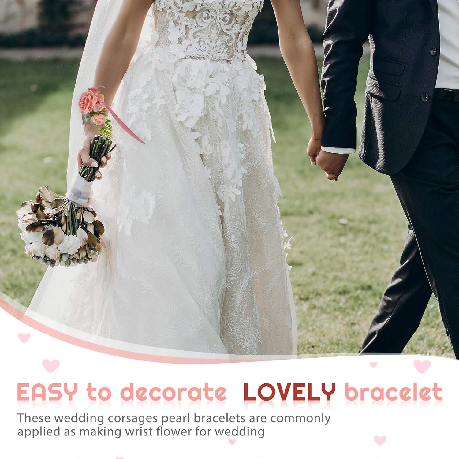 Wholesale 32 Pcs White Elastic Pearl Wrist Corsage Bracelets for Prom Wedding Bridal Shower Parties Supplier Wholesale 32 Pcs White Elastic Pearl Wrist Corsage Bracelets for Prom Wedding Bridal Shower Parties Supplier