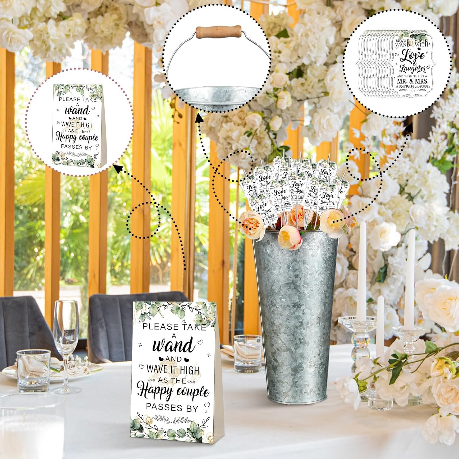 Wholesale 102 Pieces Wedding Tag and Holder Set Includes 100 Tags 1 Galvanized Metal Bucket with Handle 1 Wedding Card Table Decor for Anniversary Bridal Shower Silver Supplier Wholesale 102 Pieces Wedding Tag and Holder Set Includes 100 Tags 1 Galvanized Metal Bucket with Handle 1 Wedding Card Table Decor for Anniversary Bridal Shower Silver Supplier