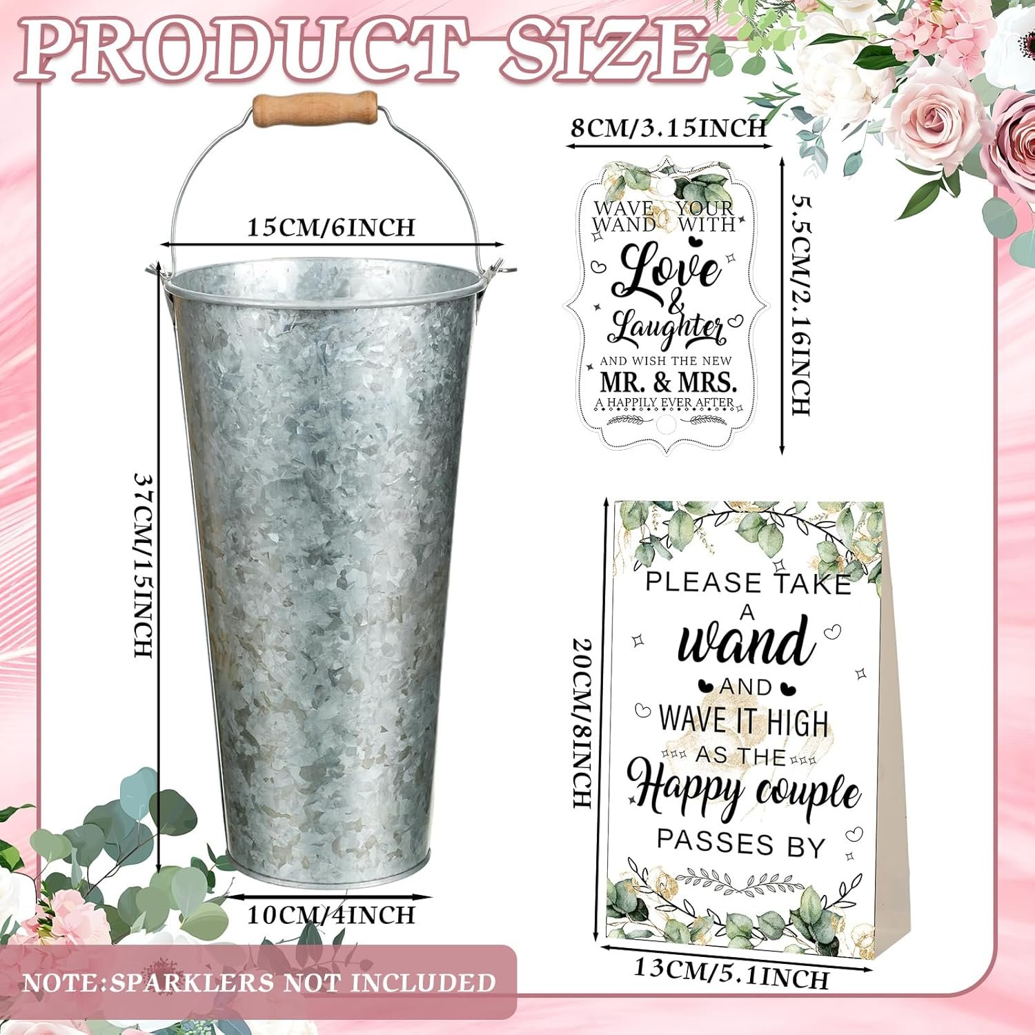 Wholesale 102 Pieces Wedding Tag and Holder Set Includes 100 Tags 1 Galvanized Metal Bucket with Handle 1 Wedding Card Table Decor for Anniversary Bridal Shower Silver Supplier Wholesale 102 Pieces Wedding Tag and Holder Set Includes 100 Tags 1 Galvanized Metal Bucket with Handle 1 Wedding Card Table Decor for Anniversary Bridal Shower Silver Supplier