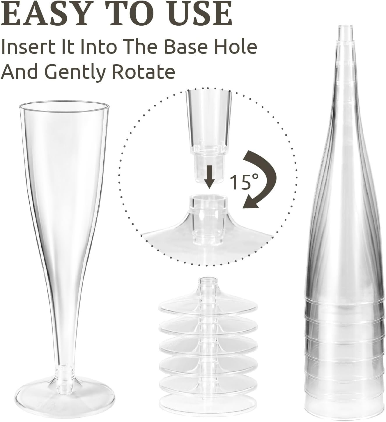 Wholesale Disposable Plastic Champagne Flutes 5oz 30 Pack Clear Mimosa Glasses Elegant Wine Cups for Wedding Party Birthday Bridal Shower Easy Cleanup Supplier Wholesale Disposable Plastic Champagne Flutes 5oz 30 Pack Clear Mimosa Glasses Elegant Wine Cups for Wedding Party Birthday Bridal Shower Easy Cleanup Supplier