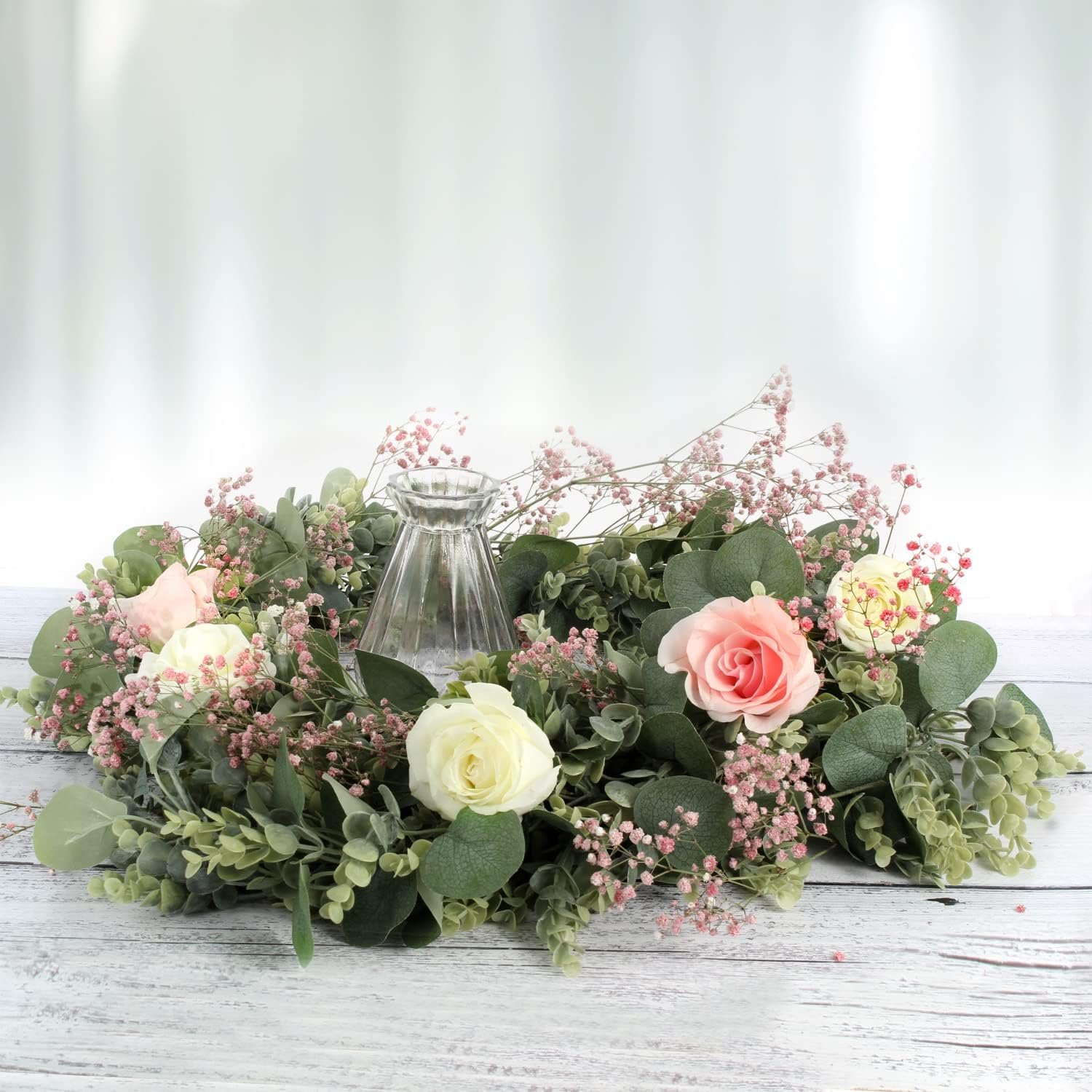 Wholesale 6.2 Ft Long Faux Eucalyptus Greenery Wedding Arch Summer Decor Lambs Ear Magnolia Garland Supplier