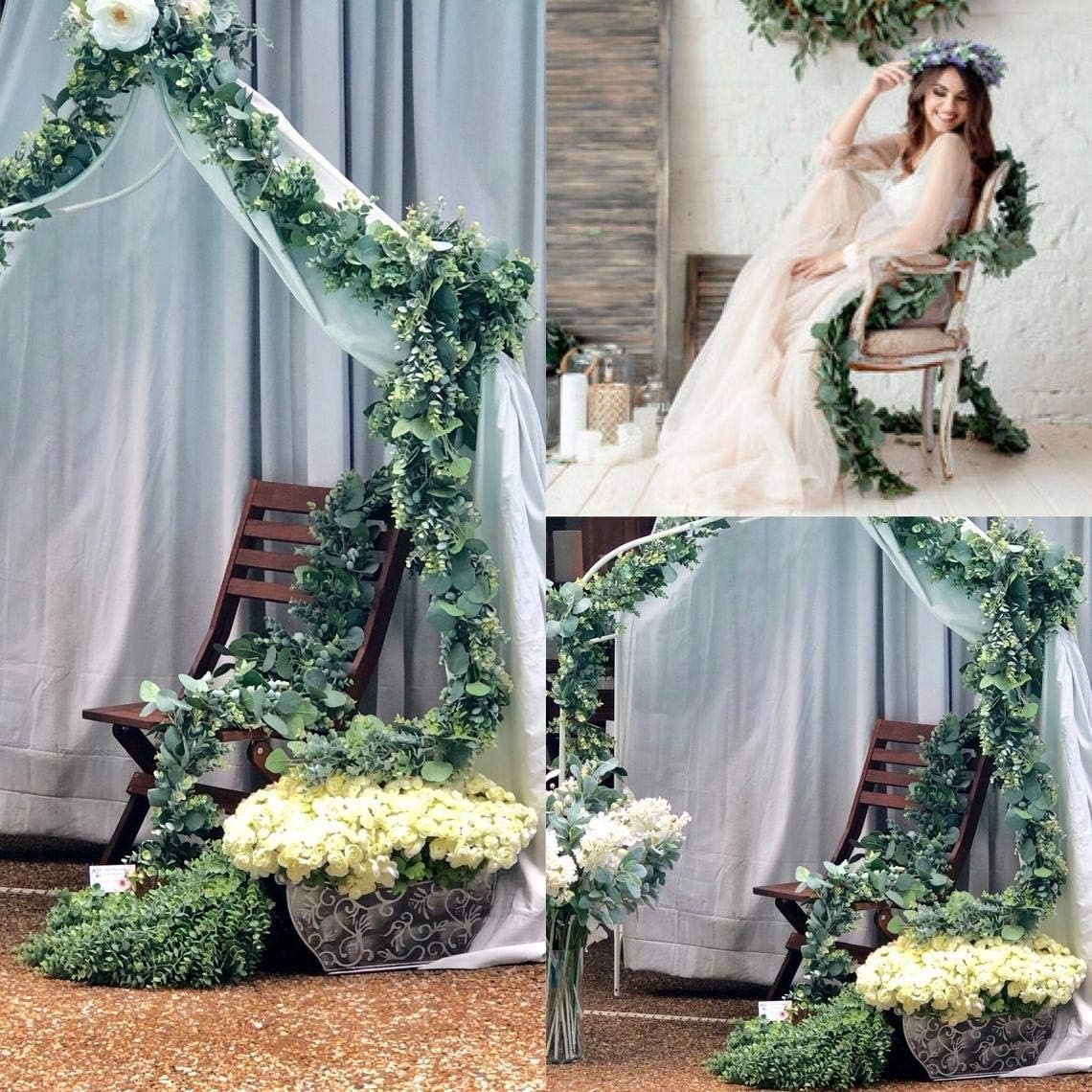 Wholesale 6.2 Ft Long Faux Eucalyptus Greenery Wedding Arch Summer Decor Lambs Ear Magnolia Garland Supplier