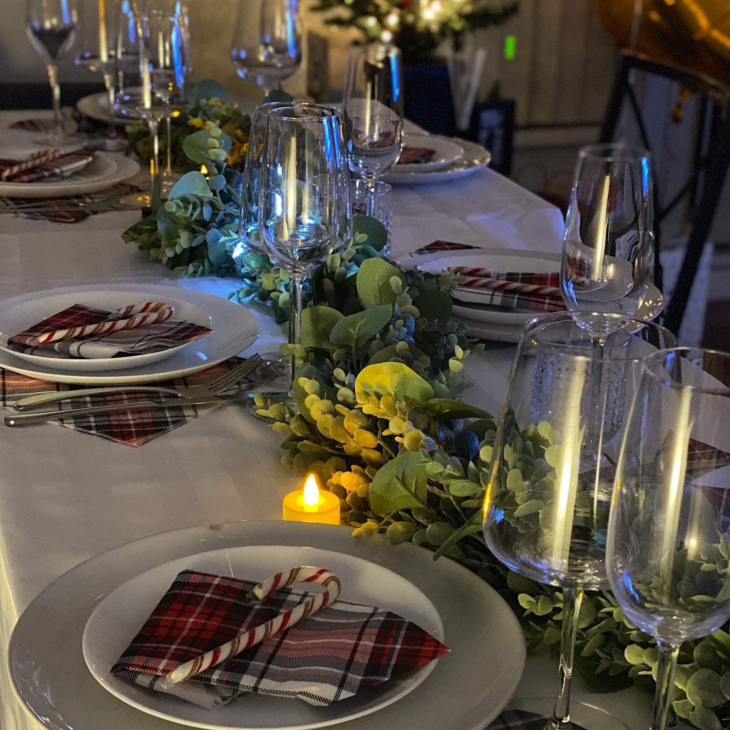 Wholesale 6.2 Ft Long Faux Eucalyptus Greenery Wedding Arch Summer Decor Lambs Ear Magnolia Garland Supplier