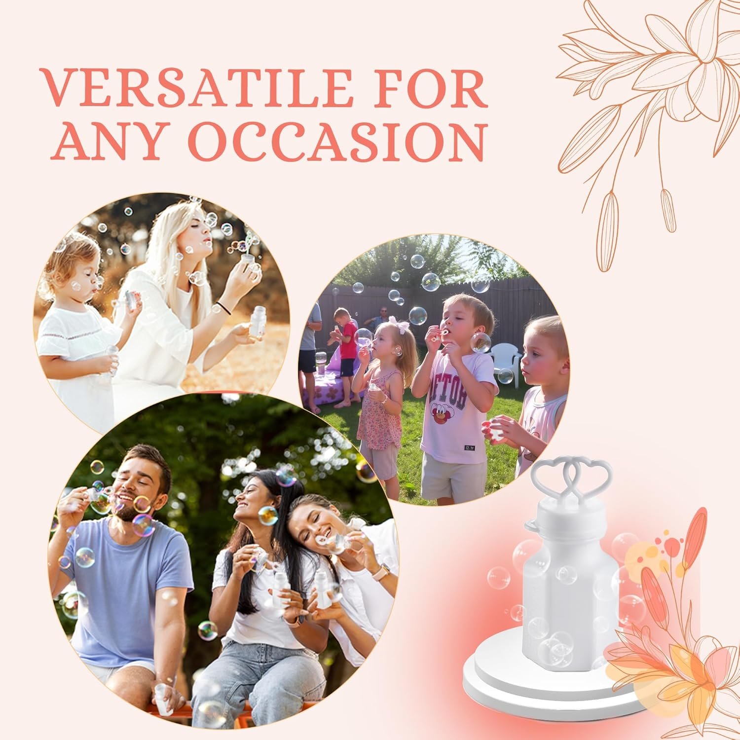 Wholesale Wedding Bubbles Bulk 48 Count Mini White Double Heart Top Wands for Bridal Party Favors Engagement Anniversary Celebrations Valentine Supplier