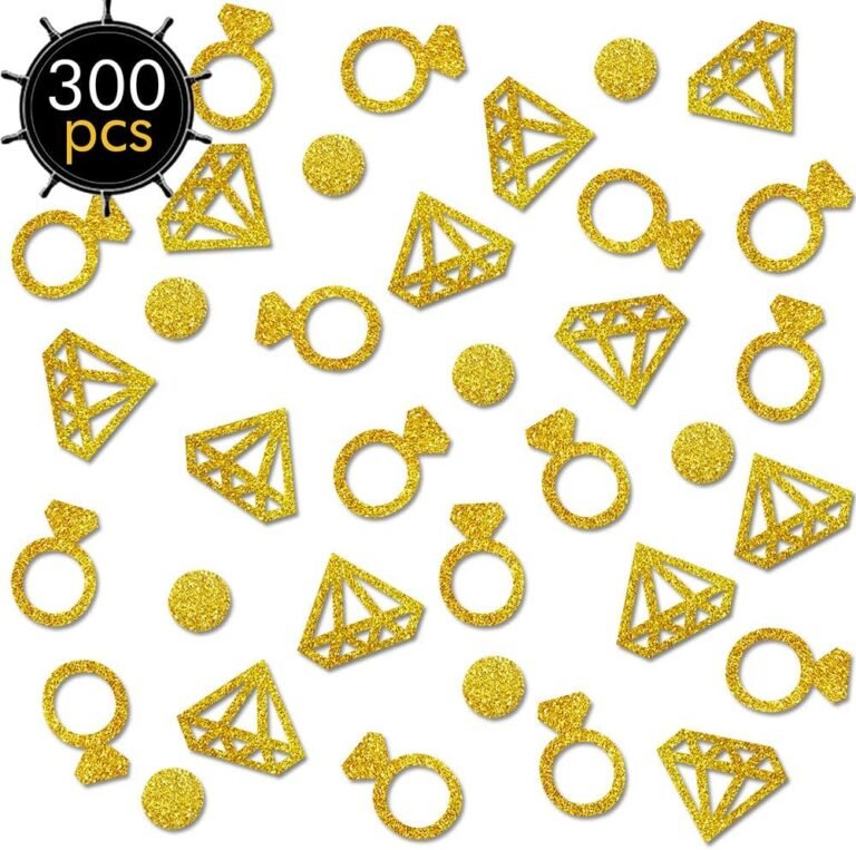 Wholesale Gold Diamond Ring Confetti 300Pcs Glitter Wedding Table Decoration for Bridal Shower Engagement Party Hen Party Valentine's Day Baby Shower Table Scatter Decor Supplier