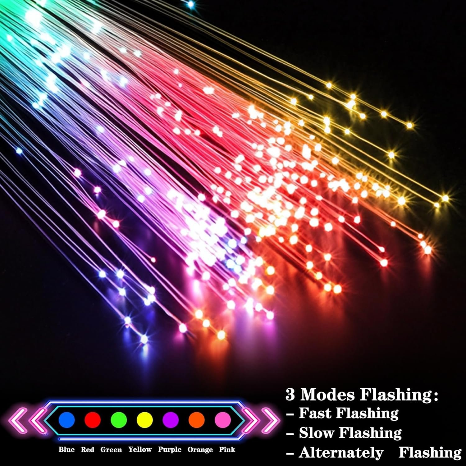 Wholesale 30 Pcs Colorful Glow Fiber Wands Bulk Party Pack Glow Sticks for Adults Glow in the Dark Supplies for Mardi Gras Valentines Day Football Wedding Birthday Classroom Concert Pool Carnival Supplier