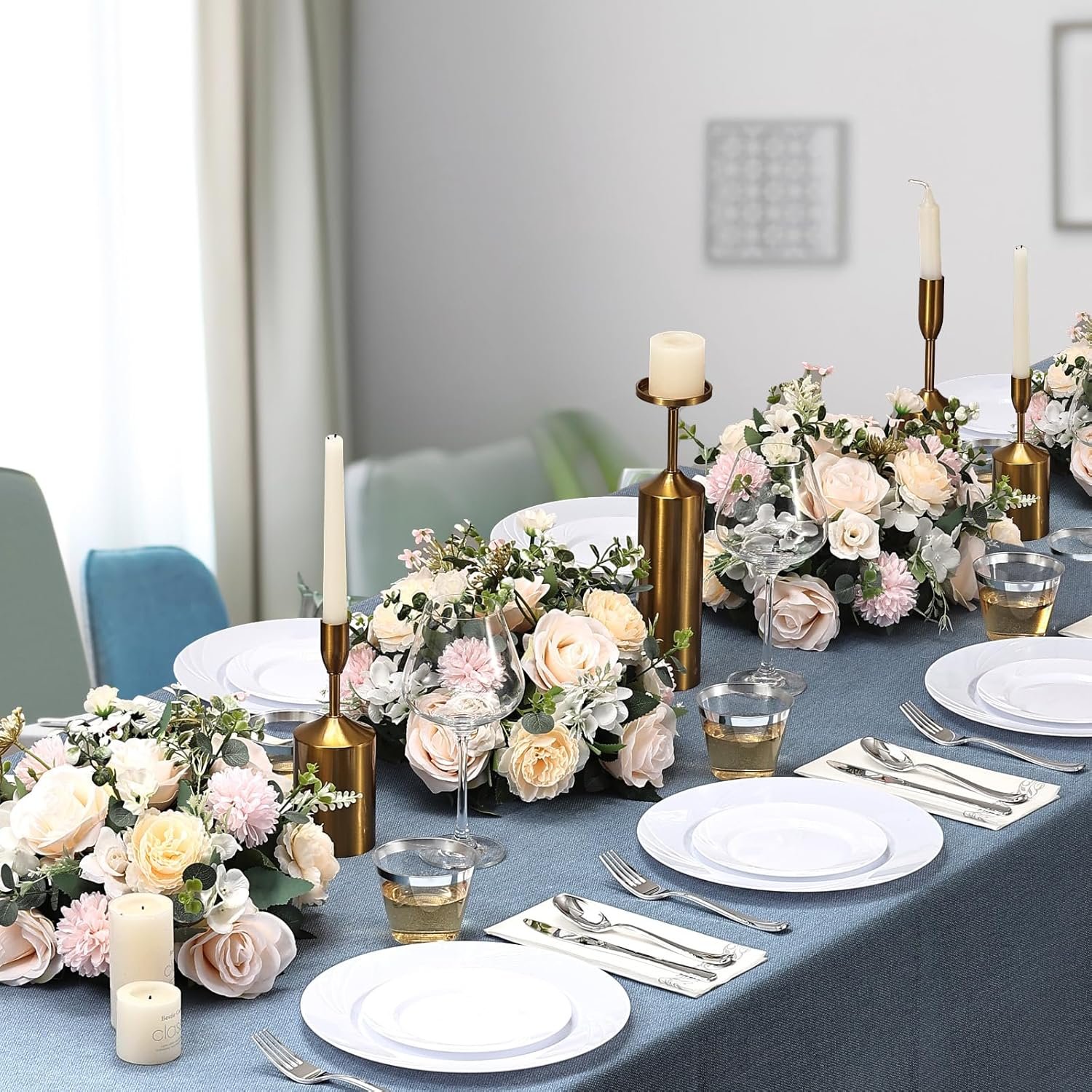 Wholesale 350-Piece White Swirls Plastic Dinnerware Set for 50 Guests Elegant Disposable for Parties Weddings Includes 10.25 Wholesale 350-Piece White Swirls Plastic Dinnerware Set for 50 Guests Elegant Disposable for Parties Weddings Includes 10.25